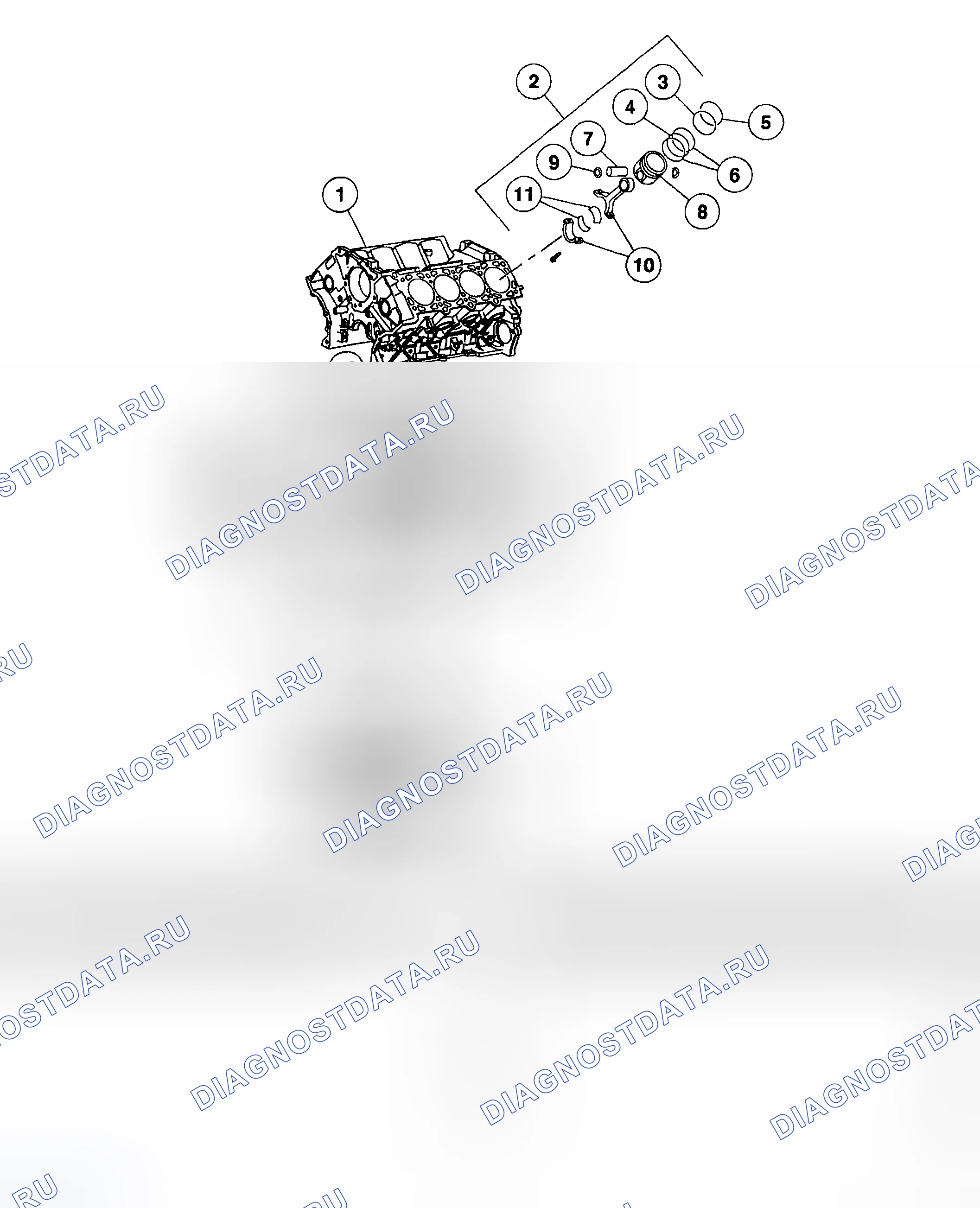 Рис. 2046: ДВИГАТЕЛЬ 5,4l - НИЖНИЙ КОНЕЦ. Ford Pickup F250 Super Duty I