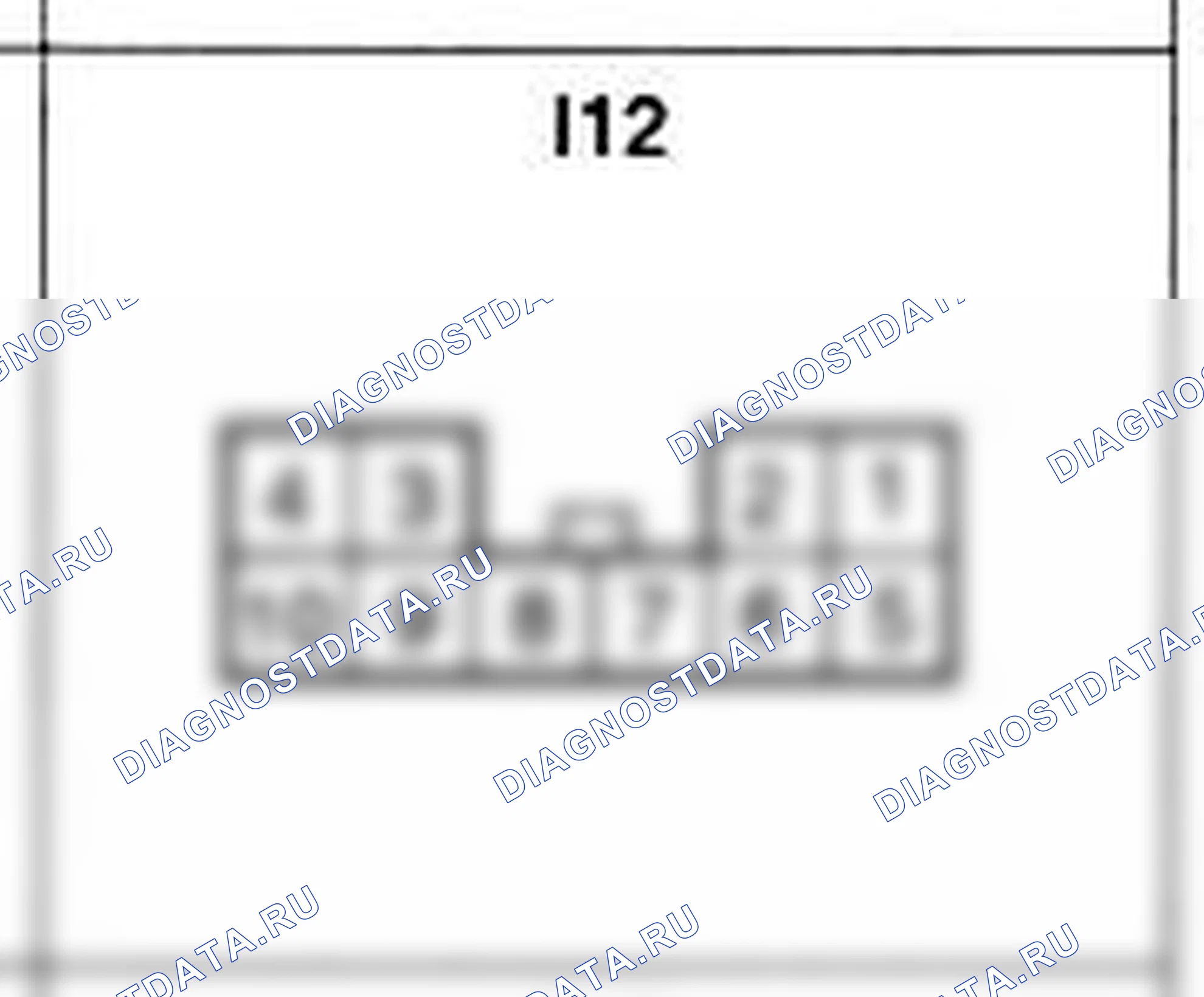 Распиновка разъёма I12 — жгута панели приборов. Hyundai Atos MX