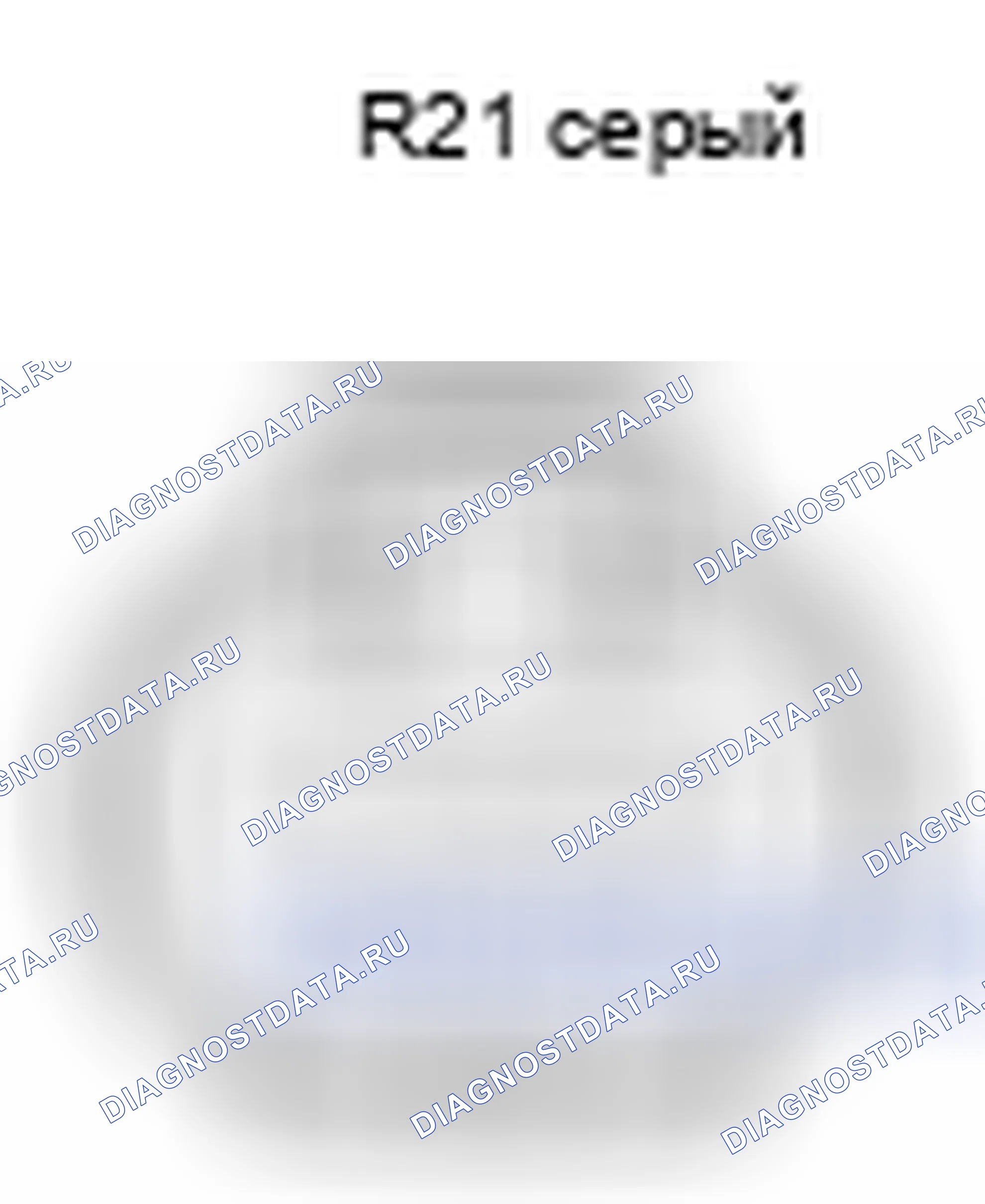 Рис. 661: Вид с торца разъема заднего датчика ускорения в сборе (R21). Lexus GX J150