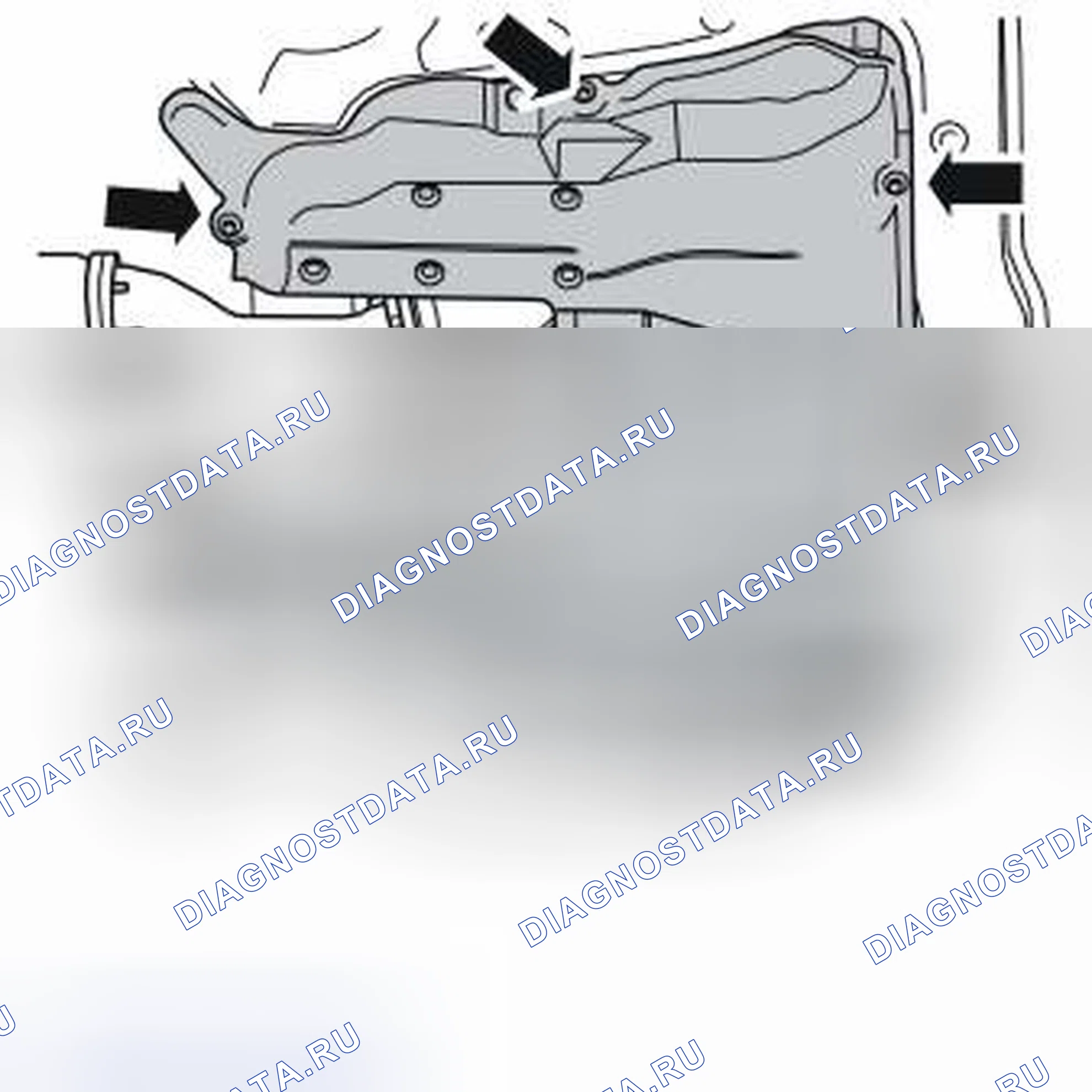 Рис. 774: Снятие нижней крышки двигателя. Volvo V70 II
