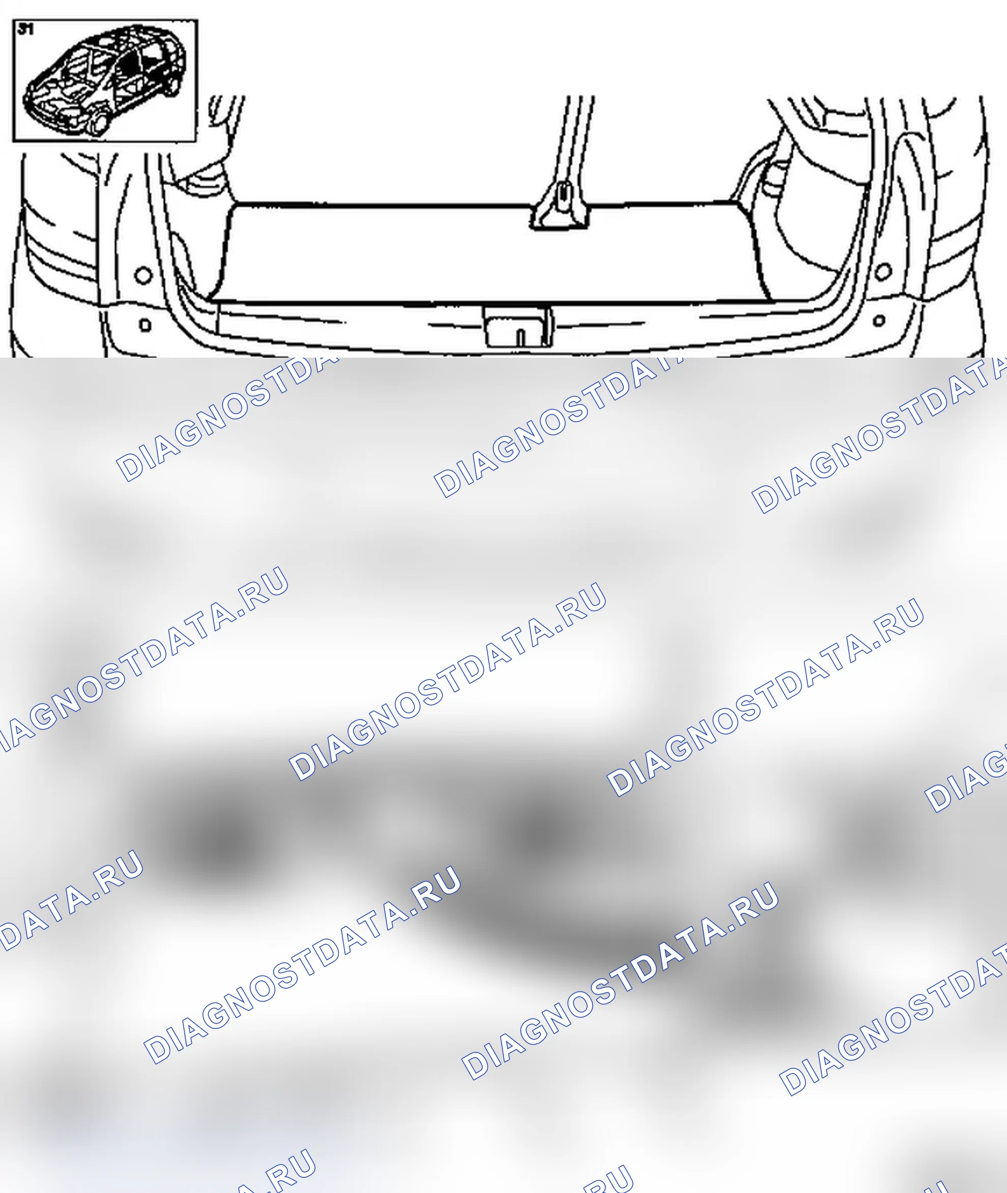 Снять и установить покрытие пола багажника (модель F 08, F 68). Opel Corsa C