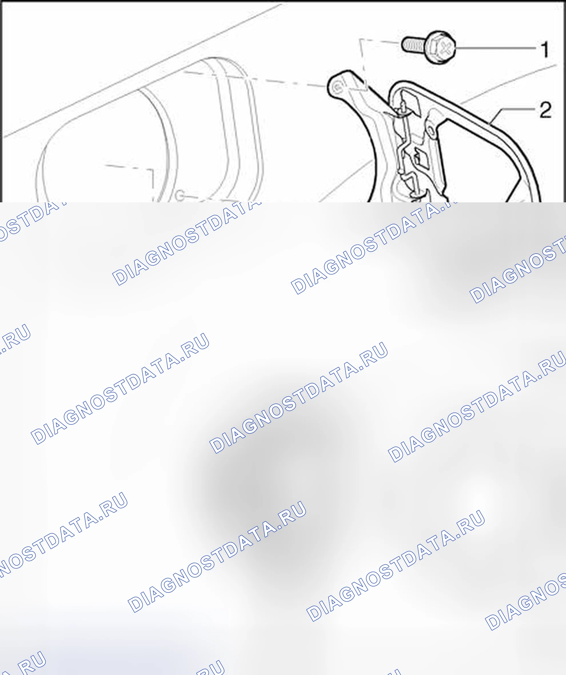 Рис. 87: Заслонка заливной горловины. Audi S4 B6