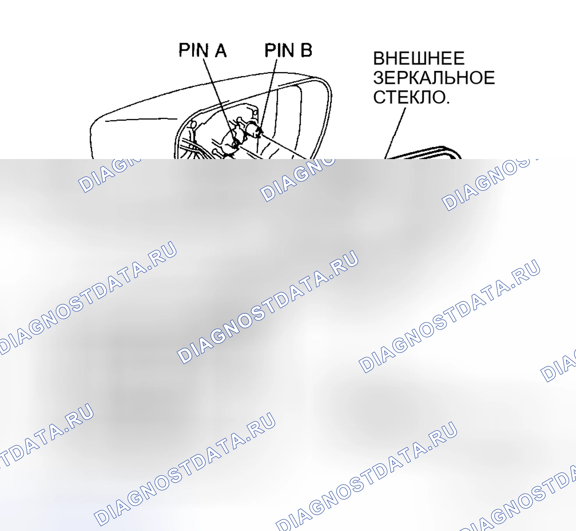 Рис. 59: УСТАНОВКА СТЕКЛА ВНЕШНЕГО ЗЕРКАЛА. Mazda 5 I