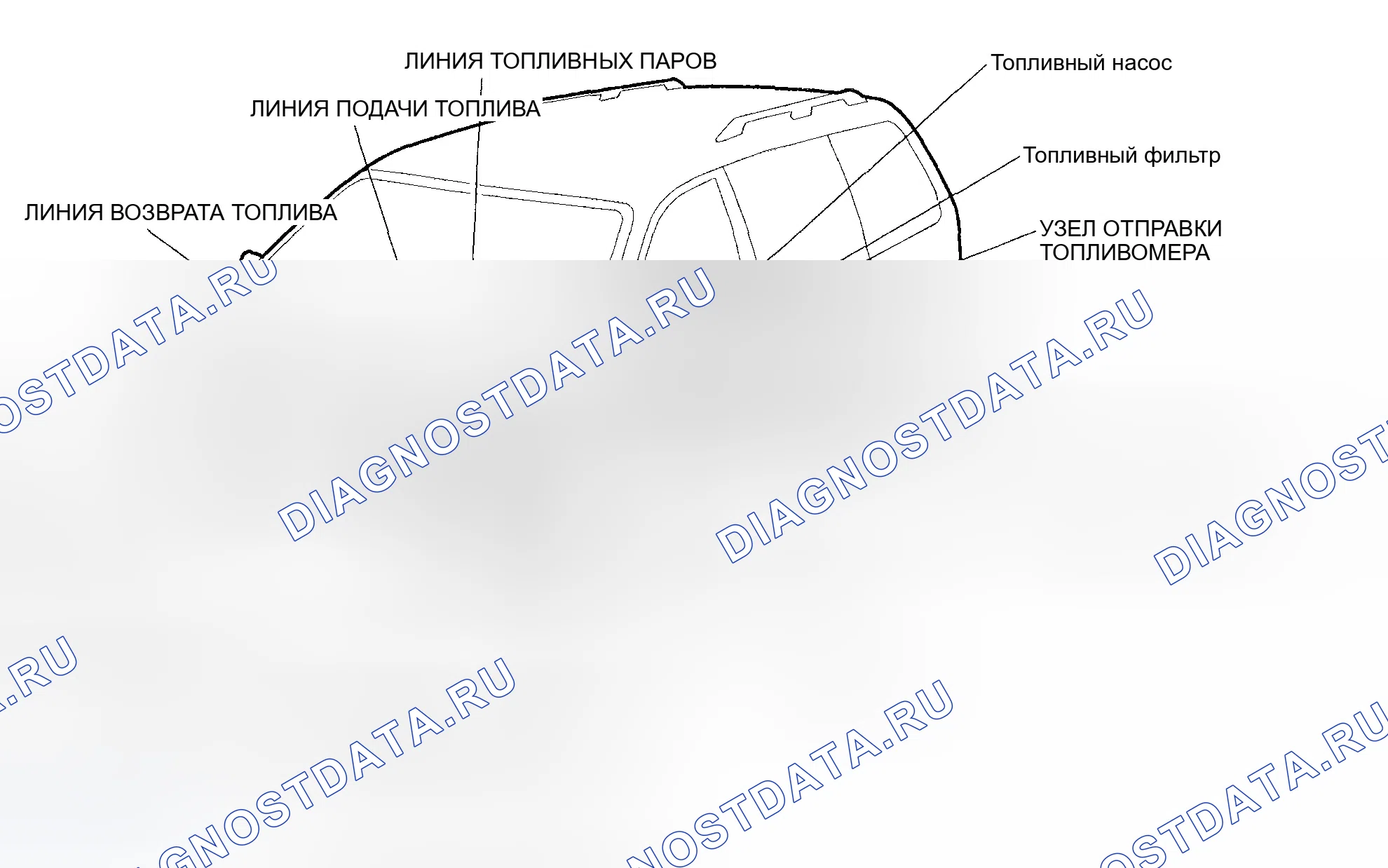 Рис. 1: Указатель расположения компонентов. Honda Odyssey II