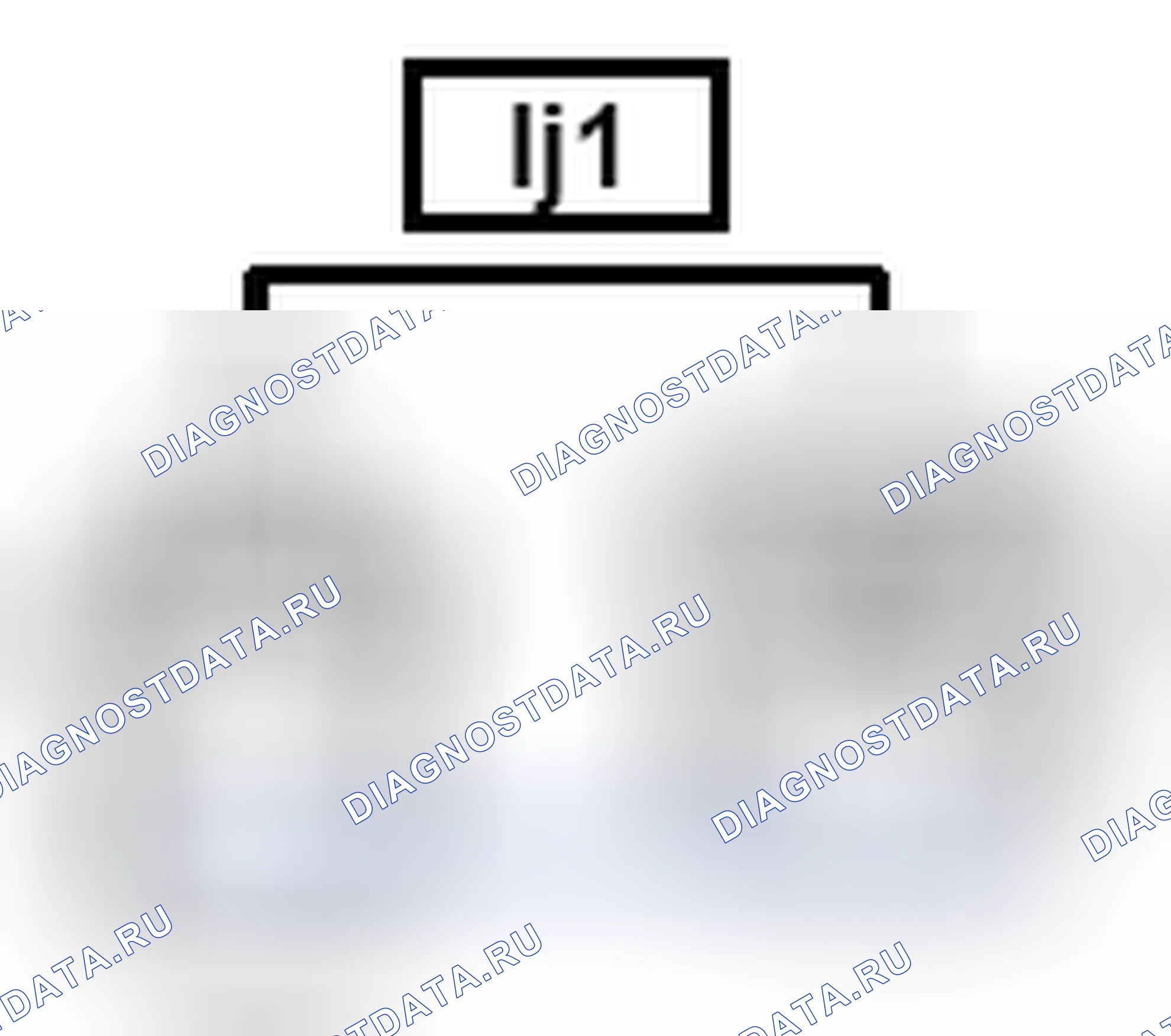 Рис. 1682: Вид с торца соединителя (Ij1). Toyota Camry XV50