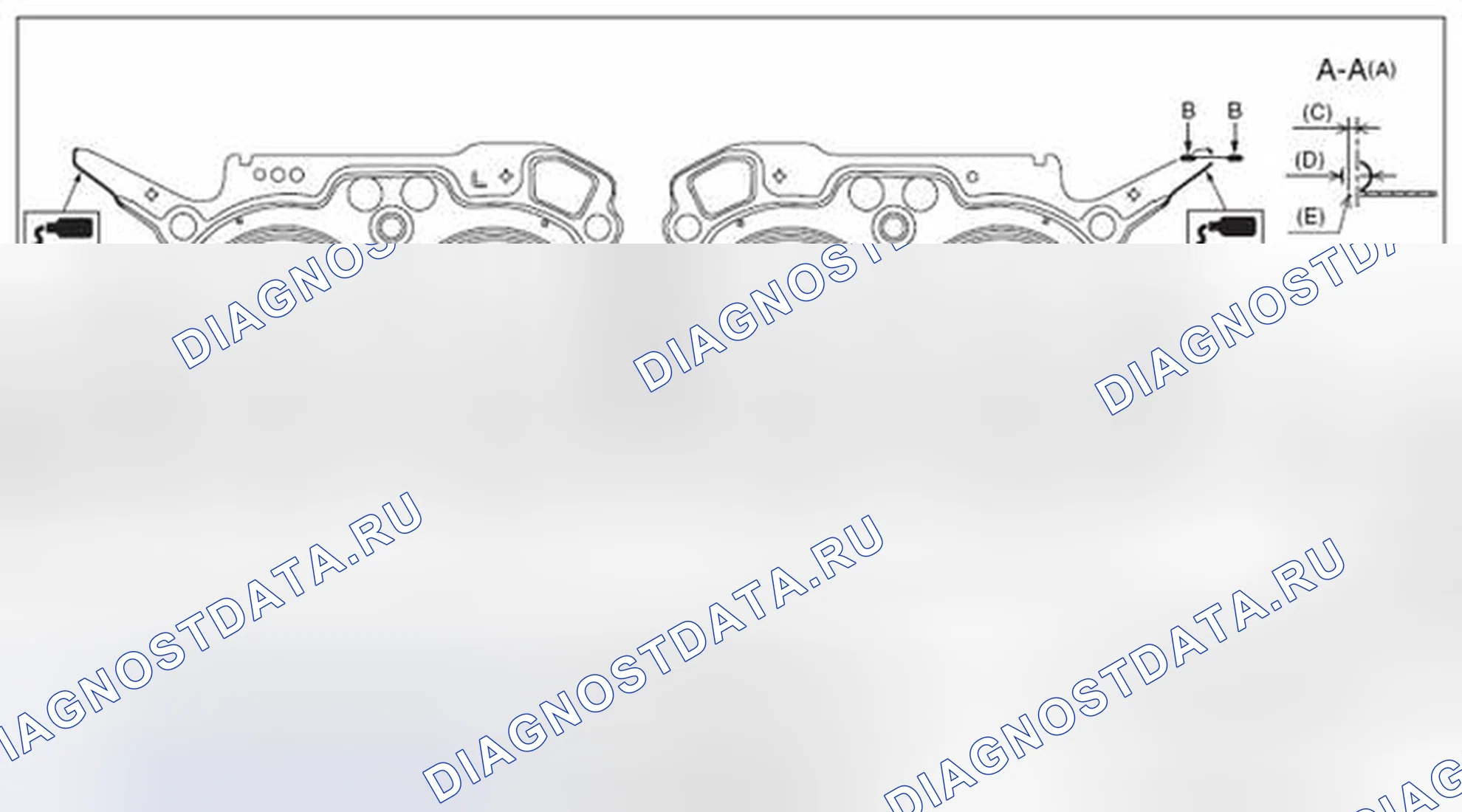 Рис. 320: ГОЛОВКА ЦИЛИНДРОВ ЛЕВ.. Subaru Outback BR рестайлинг