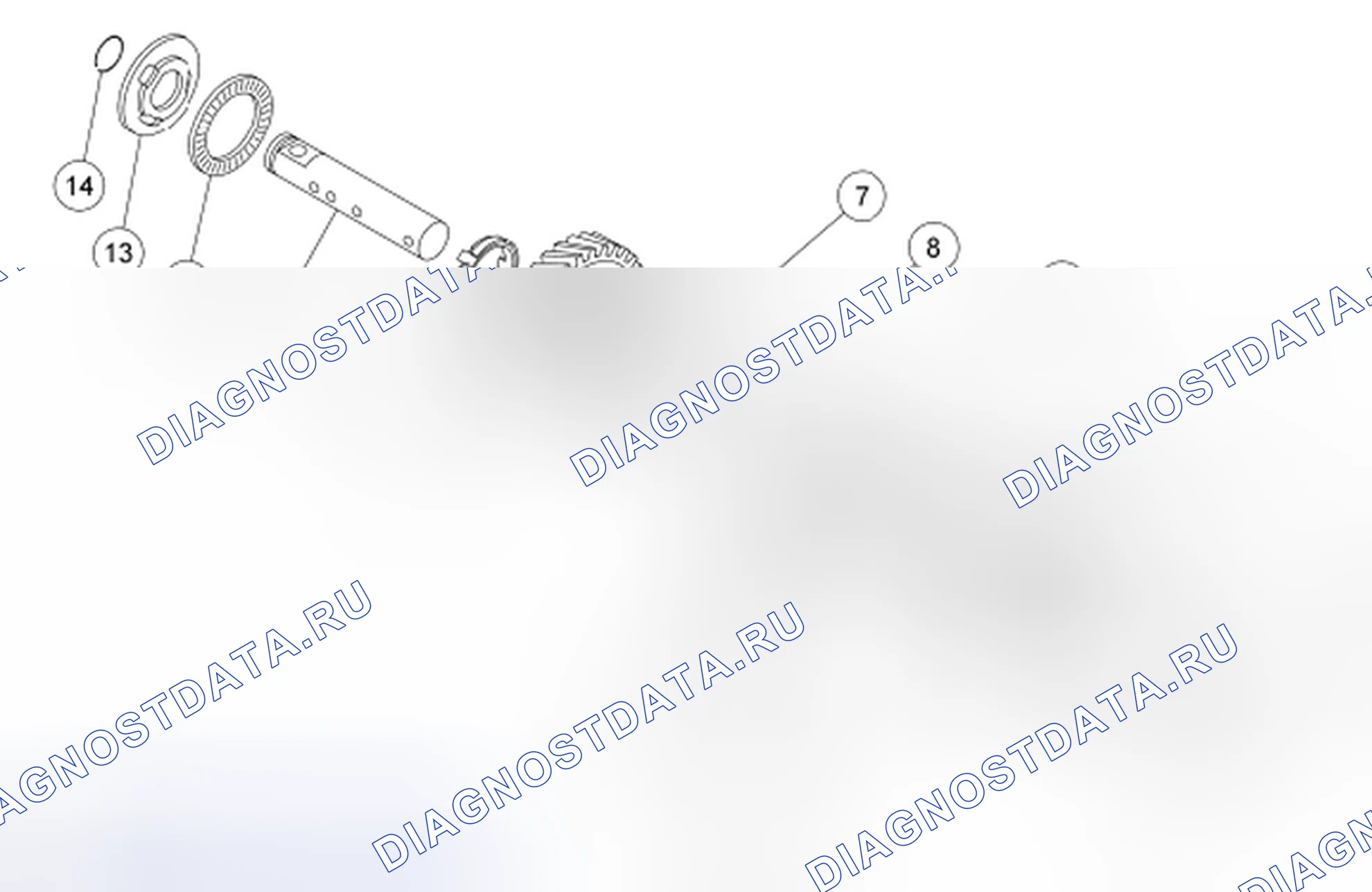 Рис. 126: Реверс холостой передачи. Hyundai ix55 I