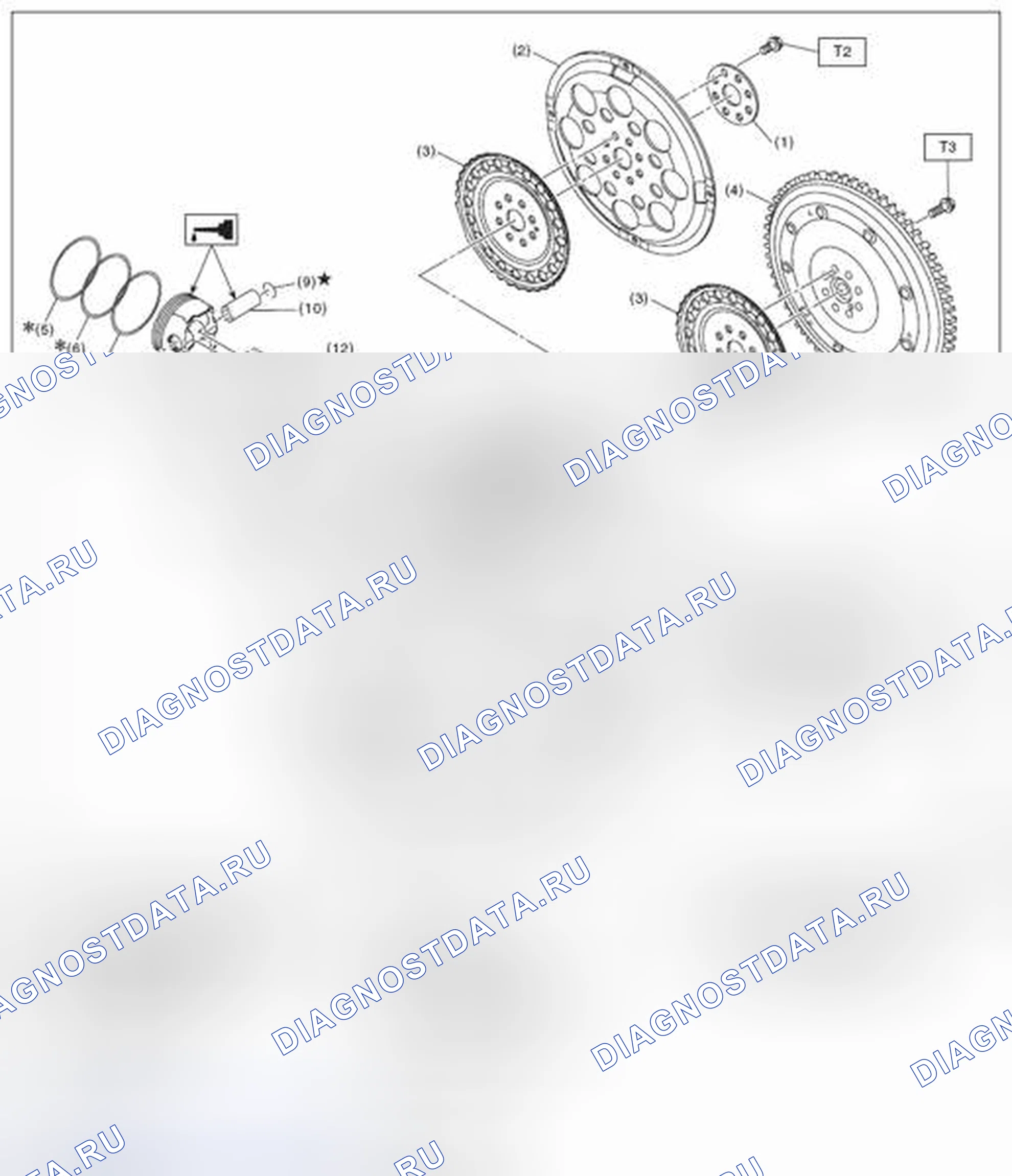 Рис. 82: КОЛЕНЧАТЫЙ ВАЛ И ПОРШЕНЬ. Subaru Impreza GK