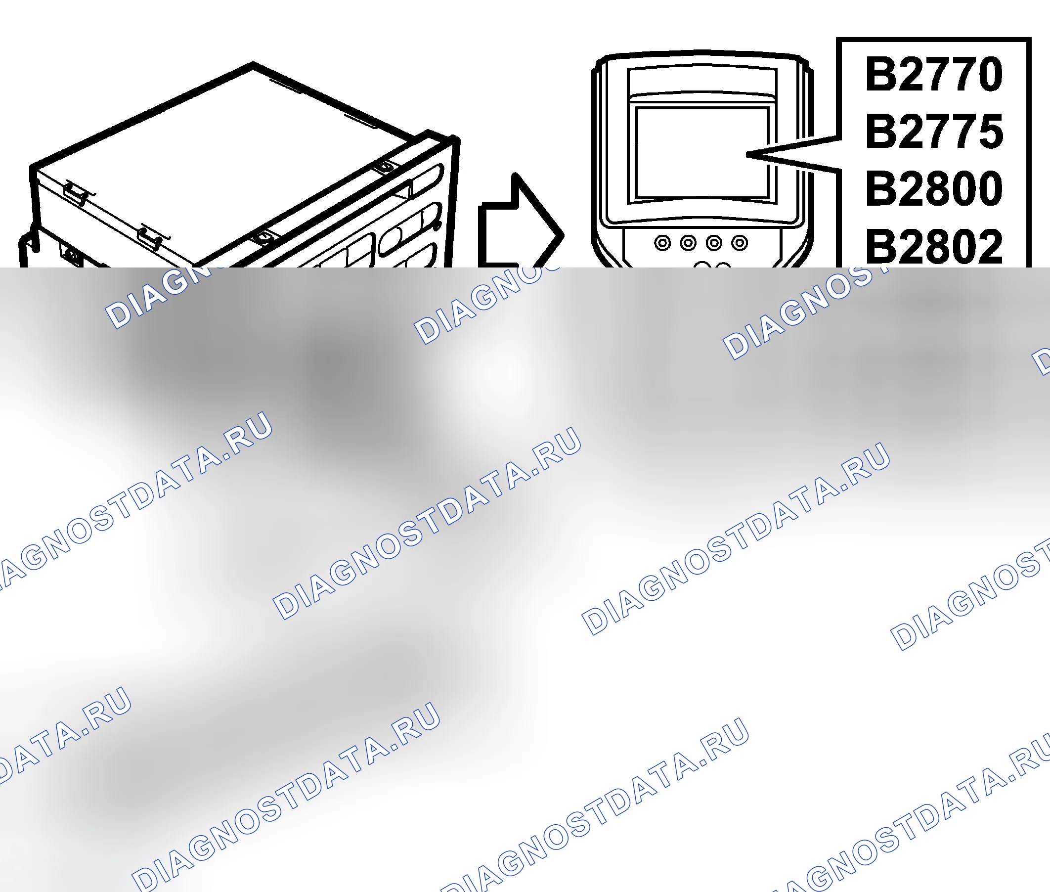 Рис. 6: расшифровка кода ошибки B2770, B2775, xtaгx2, B2802, B2805, B2810, xts AGS6: магнитофон Механическая неисправность или неисправная кассета B2800 B2815. Kia Picanto II рестайлинг