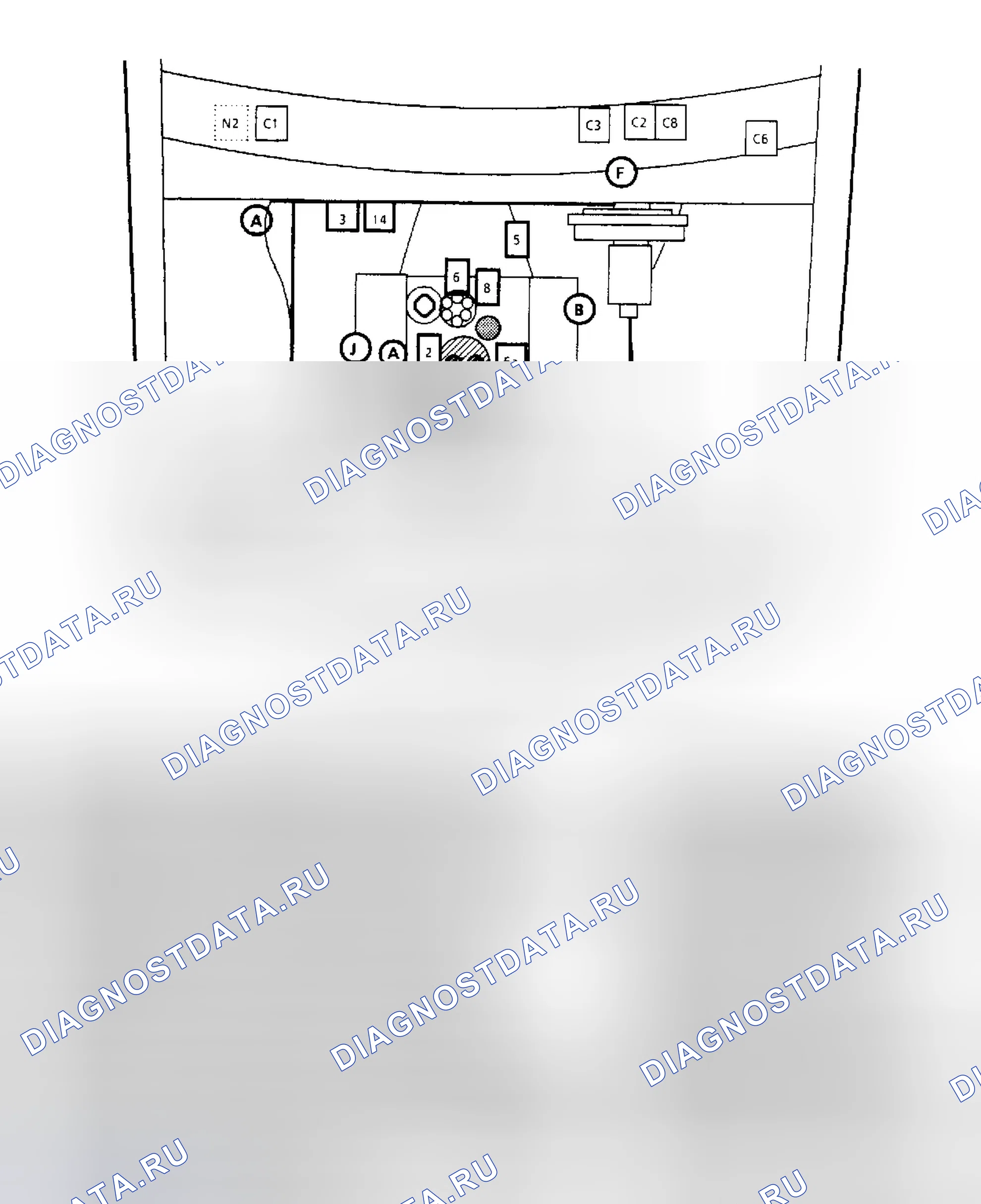 Рис. 57: Расположение компонентов для моделей серии «C/K» 5.0L и 5.7L. GMC Cab & Chassis R3500 