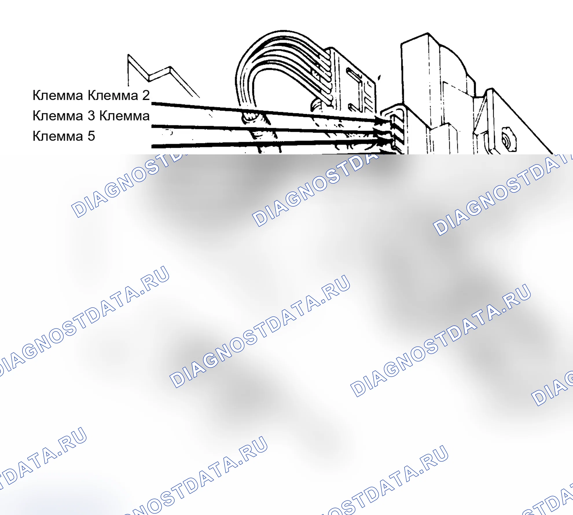 Рис. 50: Клеммы клапанов выбора топлива Ford 6-Port не пронумерованы на клапане.. Ford Club Wagon E350 
