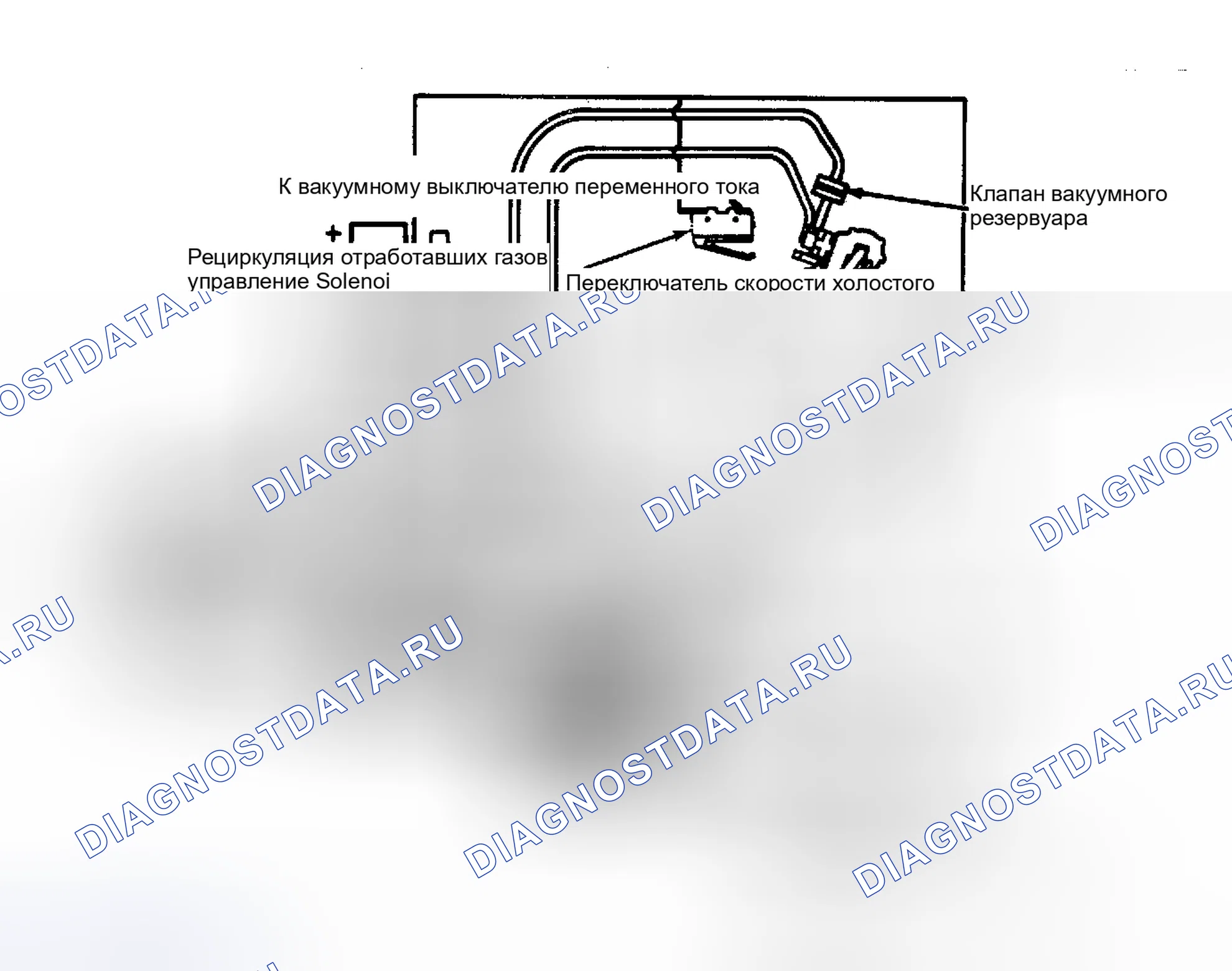 Рис. 59: Компоненты системы рециркуляция отработавших газов дизеля 2.4L. Lincoln Continental VII