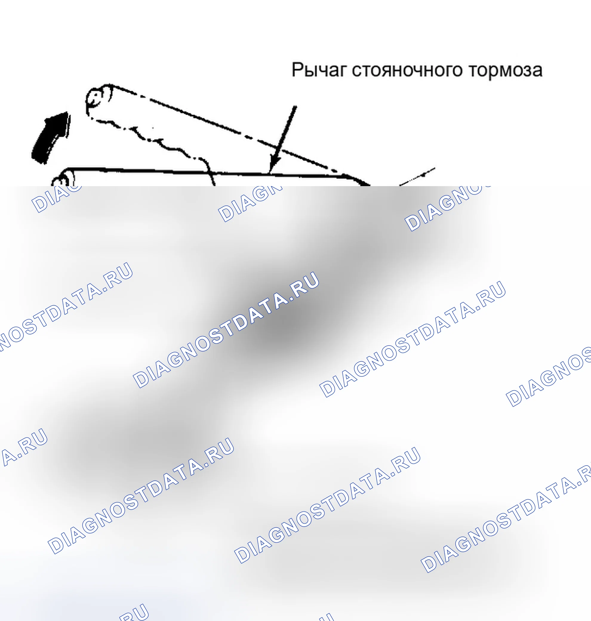 Рис. 5: Переключатель стояночного тормоза. Honda Prelude III