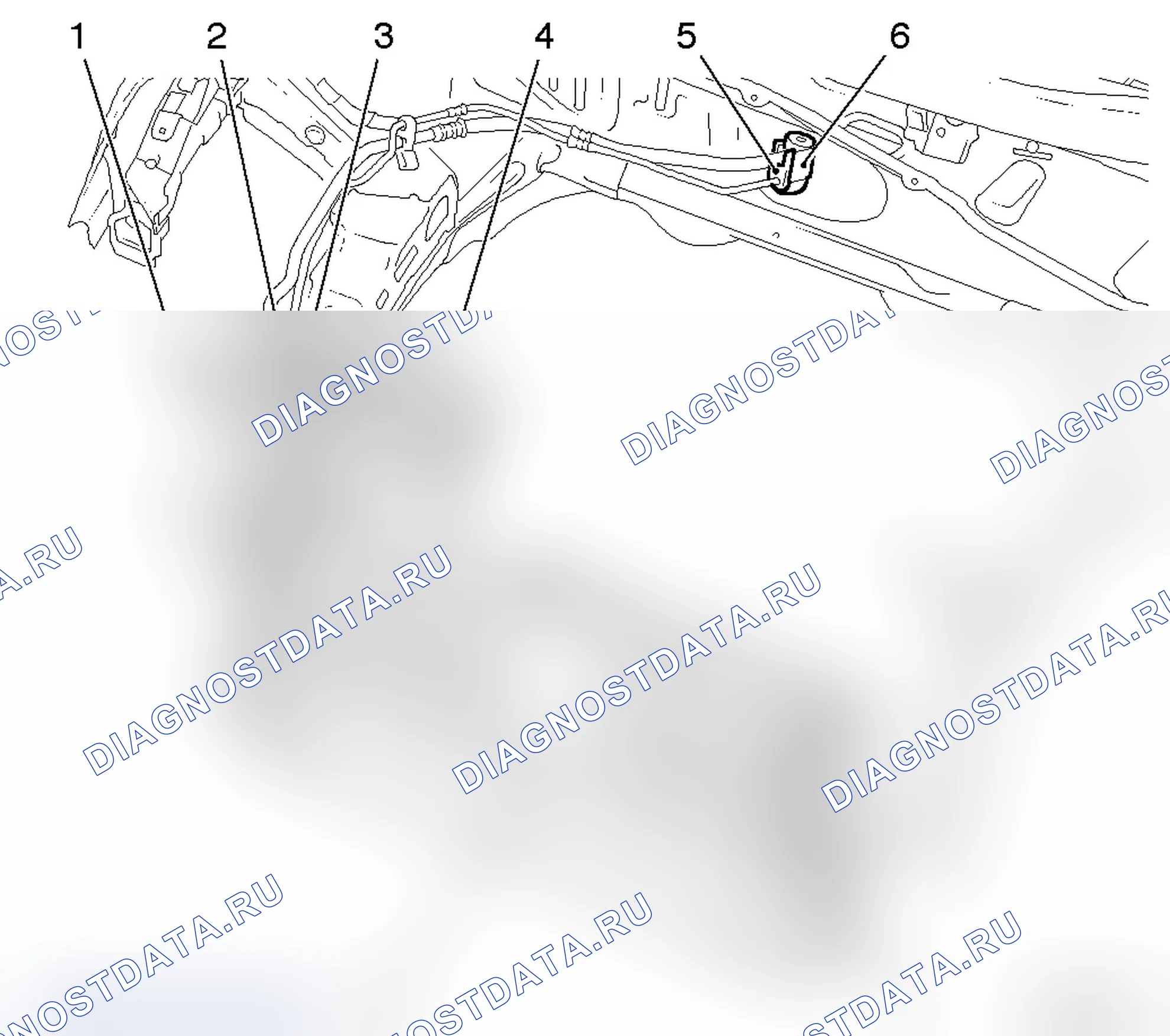 Расположение конструктивных элементов в моторном отделении - (Z 17 DTR). Opel Corsa D