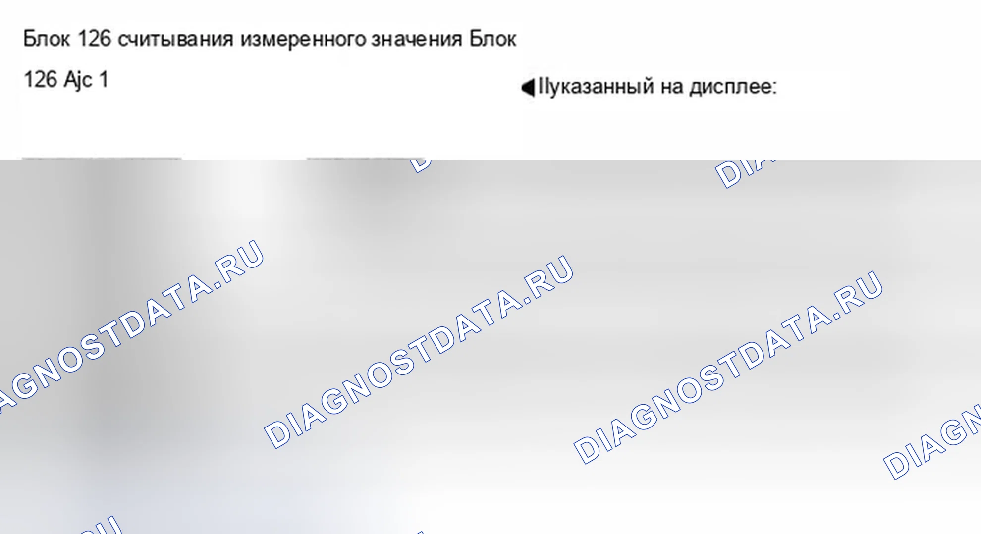 Рис. 12: Блок 126 измеряемых величин. Audi A8 D3