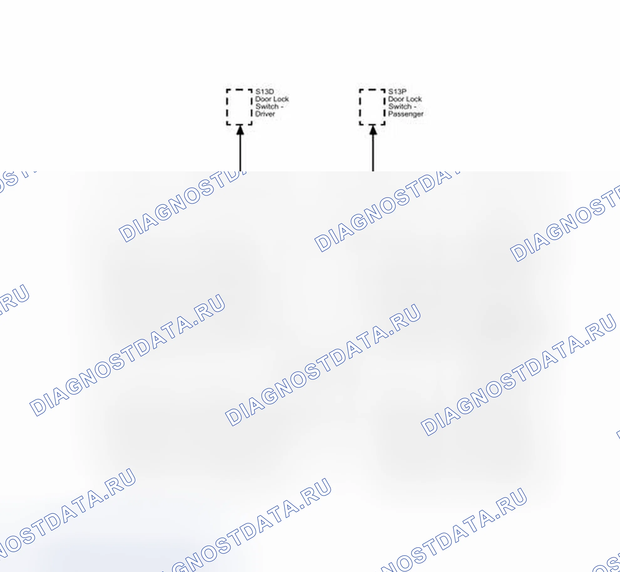 Рис. 48: Блок-схема замков дверей с электроприводом. Cadillac ATS I