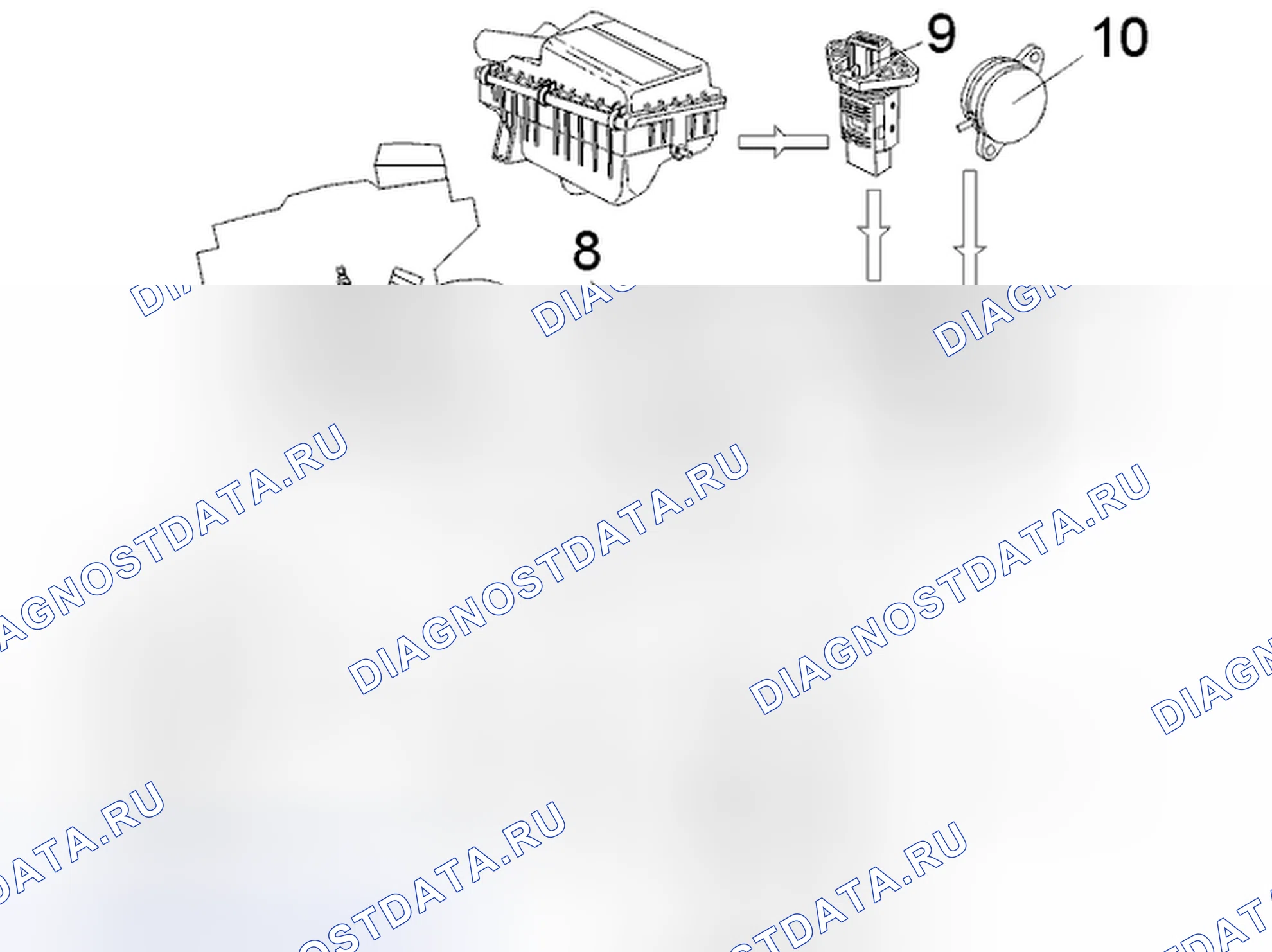 Рис. 1059: Турбокомпрессор (ТК). Volvo C70 I