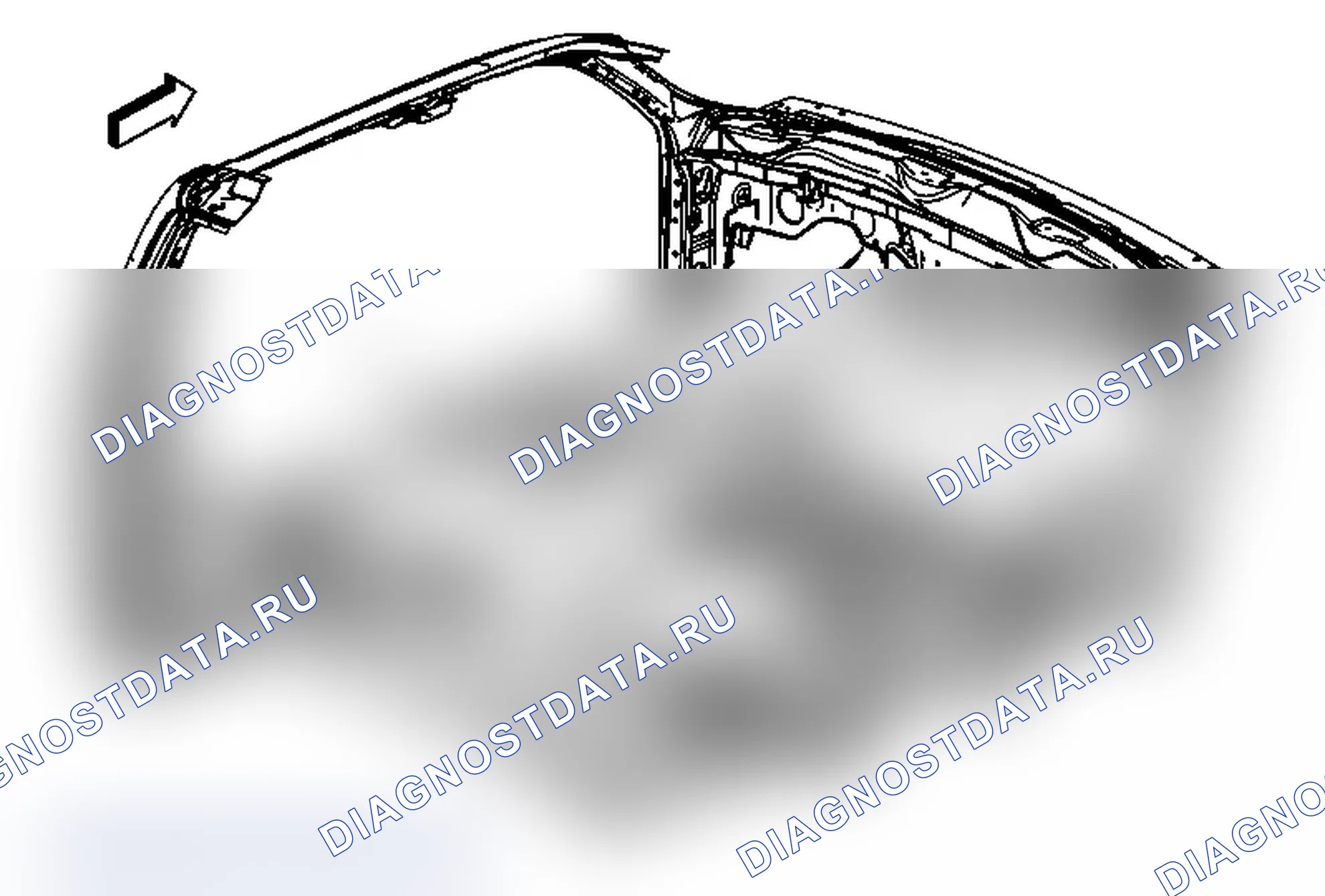 Рис. 2: Замена ковра передней панели пола (расширенная кабина). Chevrolet Silverado 2500 HD 