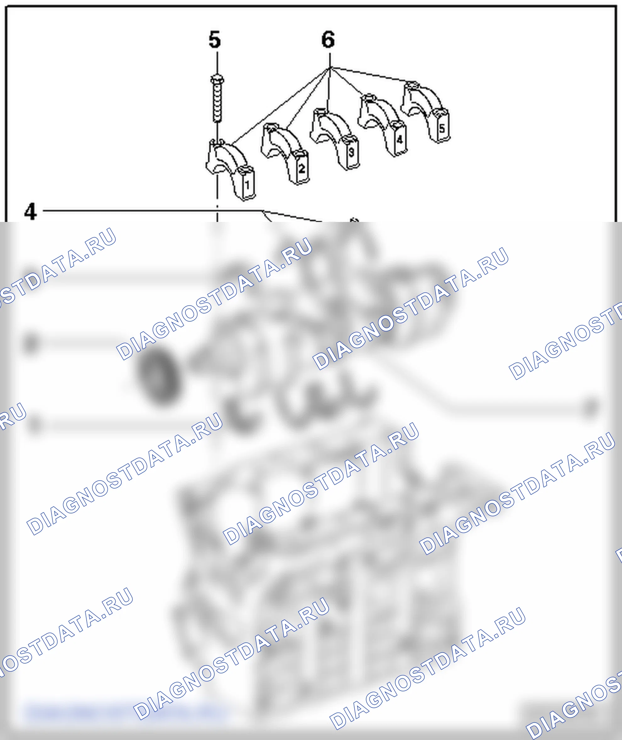 Коленчатый вал (4-цил. дизельный двигатель (1,6 л 4V, TDI Common Rail)). SEAT Altea I