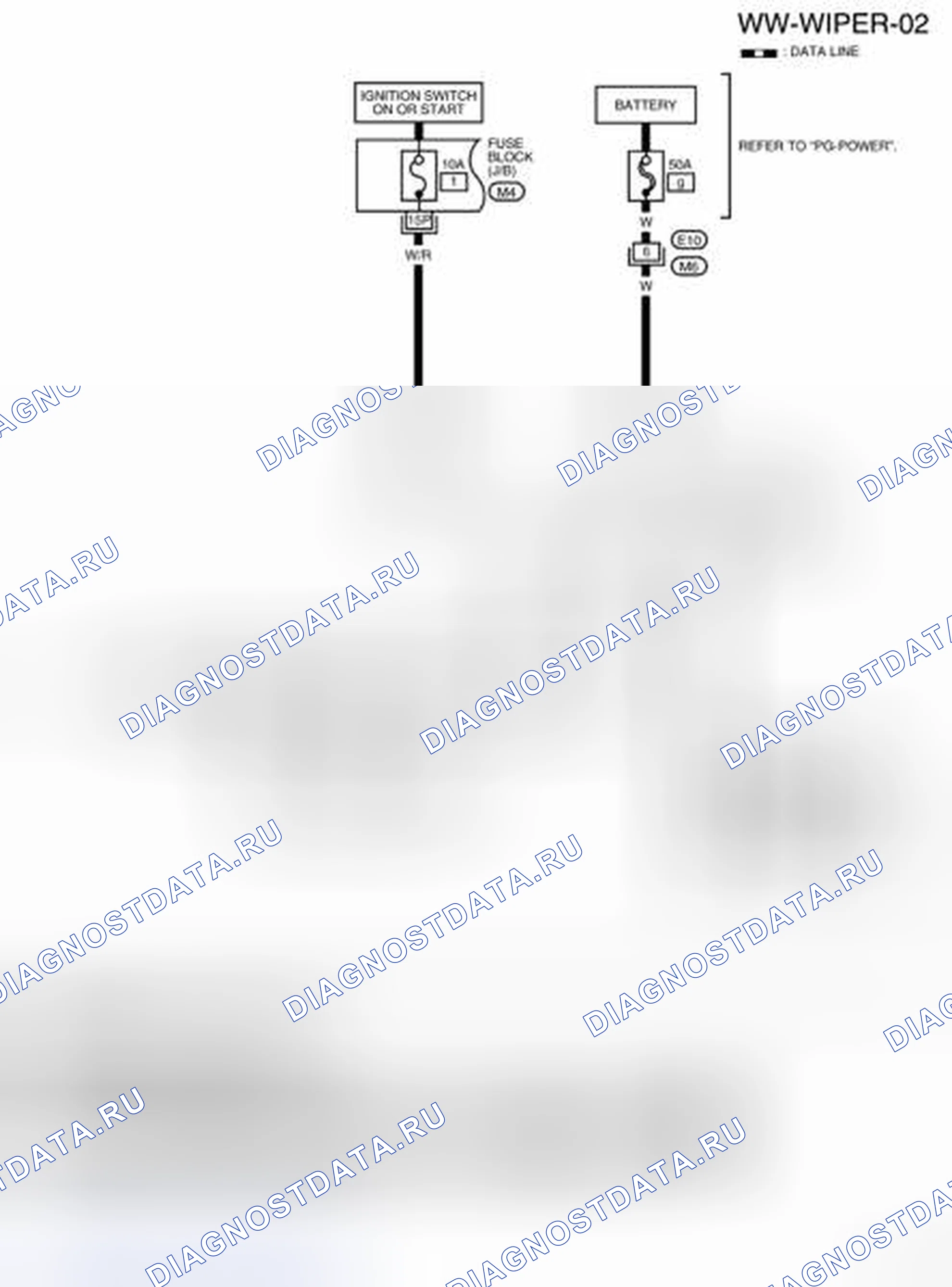 Рис. 16: электросхема - Ww-стеклоочиститель-02. Nissan Frontier D40