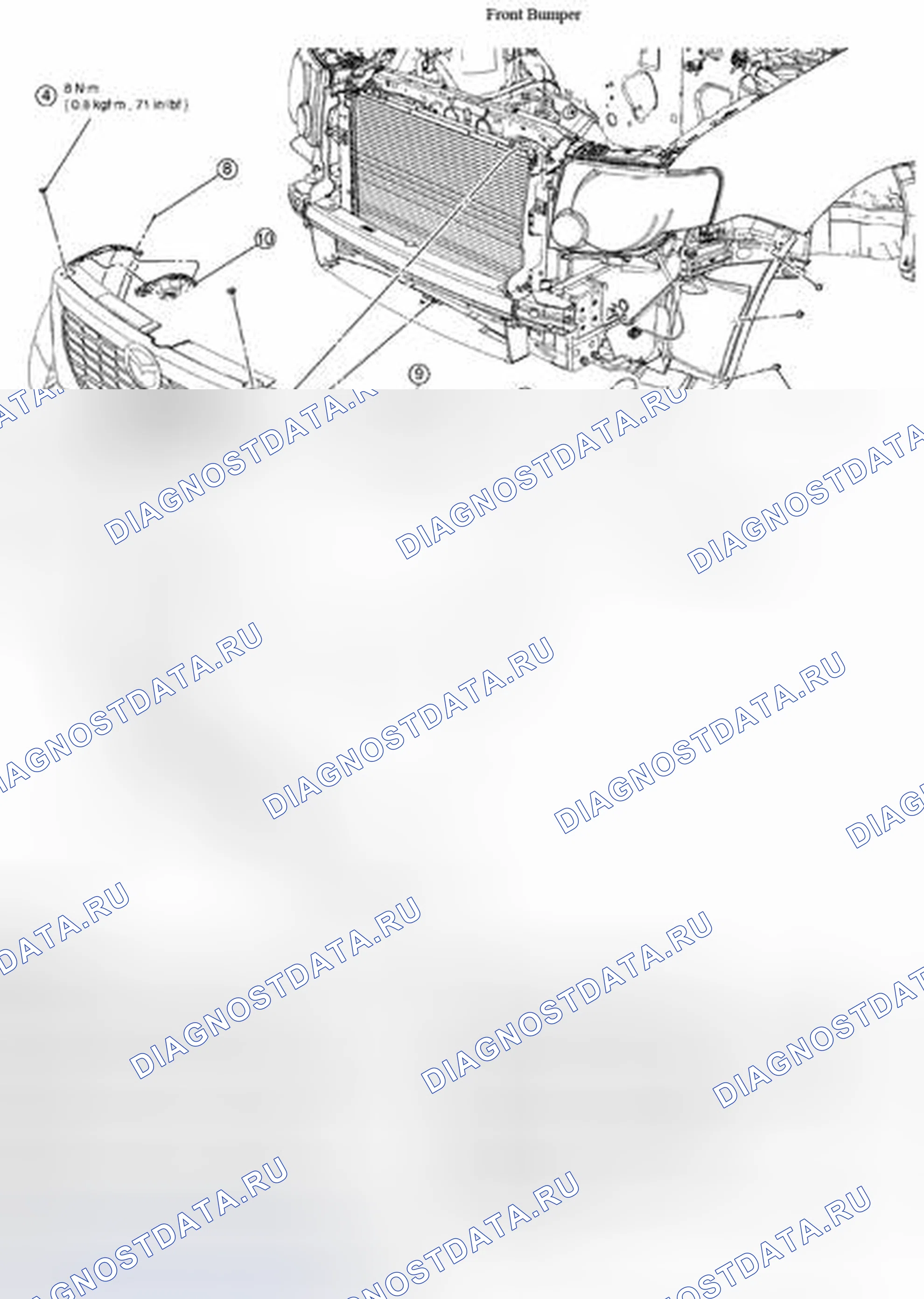 Рис. 99: БАМПЕРЫ. Mazda Tribute II