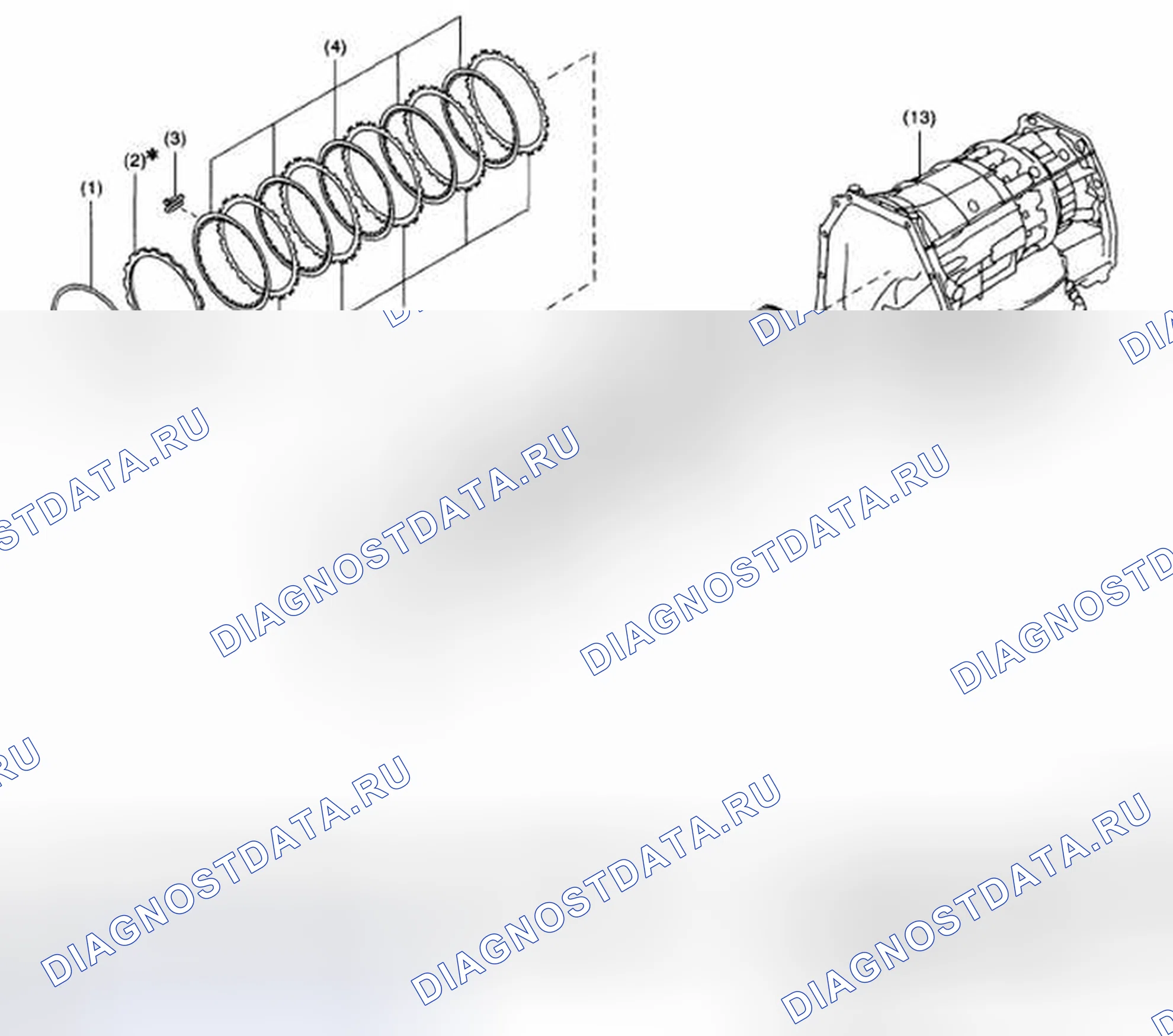 Рис. 638: ТОРМОЗ ЗАДНЕГО ХОДА. Subaru Outback BP рестайлинг