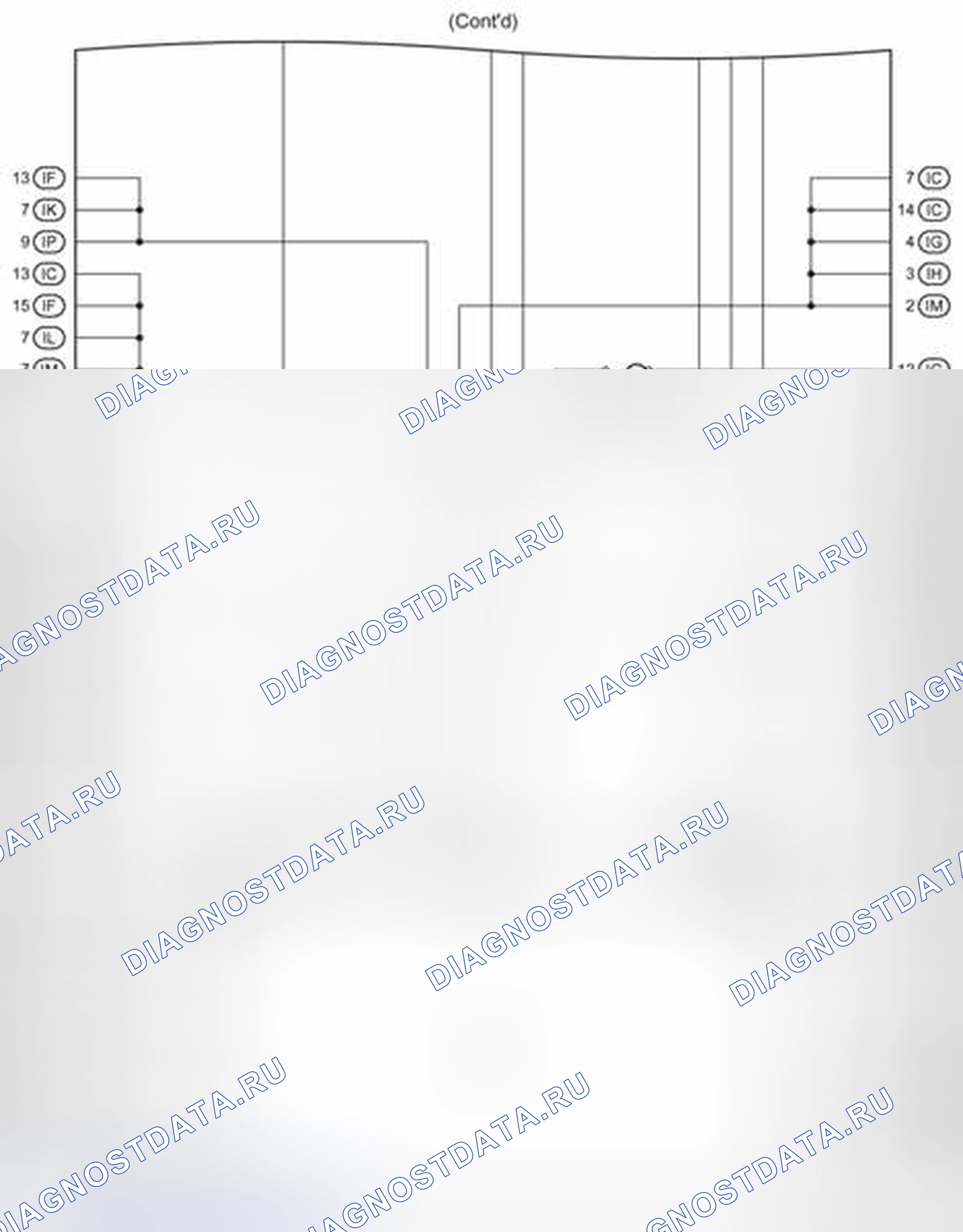 Рис. 110: Схема внутренней цепи приборной панели J / B (3 из 3). Toyota Avalon XX30 рестайлинг