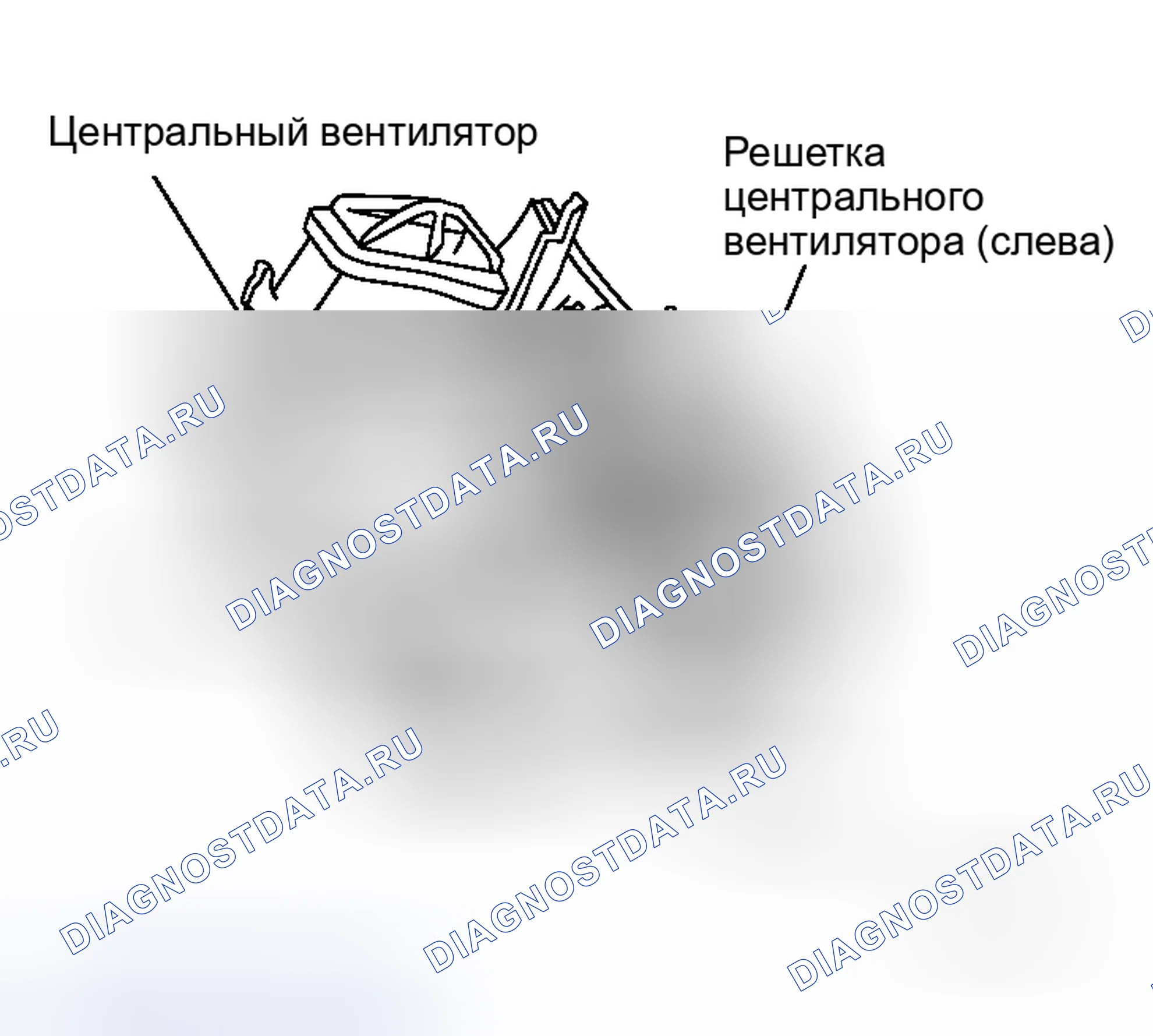 Рис. 102: Демонтаж решеток центрального вентилятора. Honda Integra I
