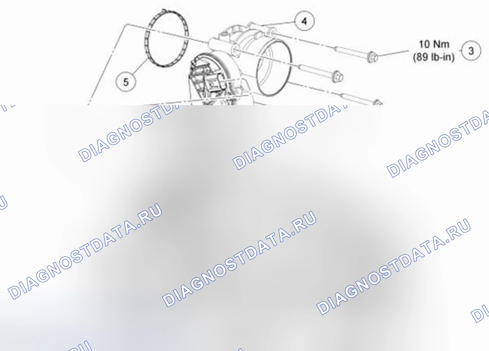 Рис. 47: Корпус дроссельной заслонки. Ford Mustang V рестайлинг