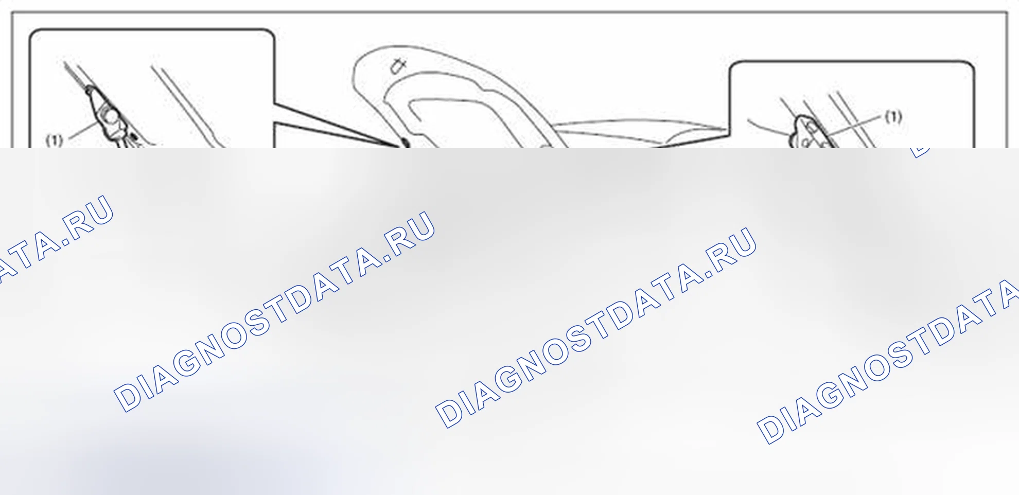 Рис. 176: ПОЛОЖЕНИЕ ЗАСЛОНКИ ПЕРЕДНЕГО КАПОТА. Subaru Impreza GK
