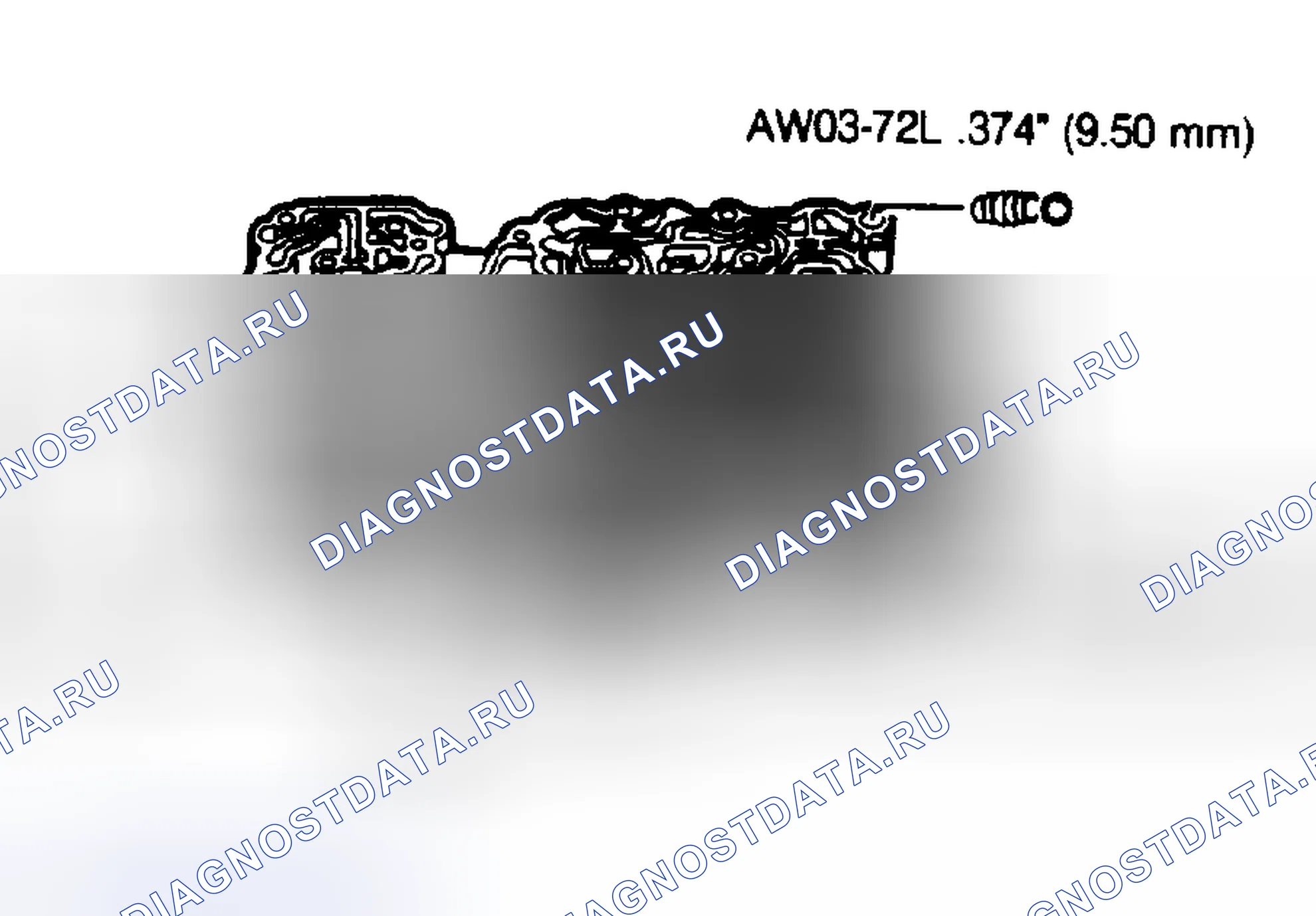 Рис. 47: Расположение контрольных шариков в верхней части корпуса нижнего клапана. Volvo 940 I