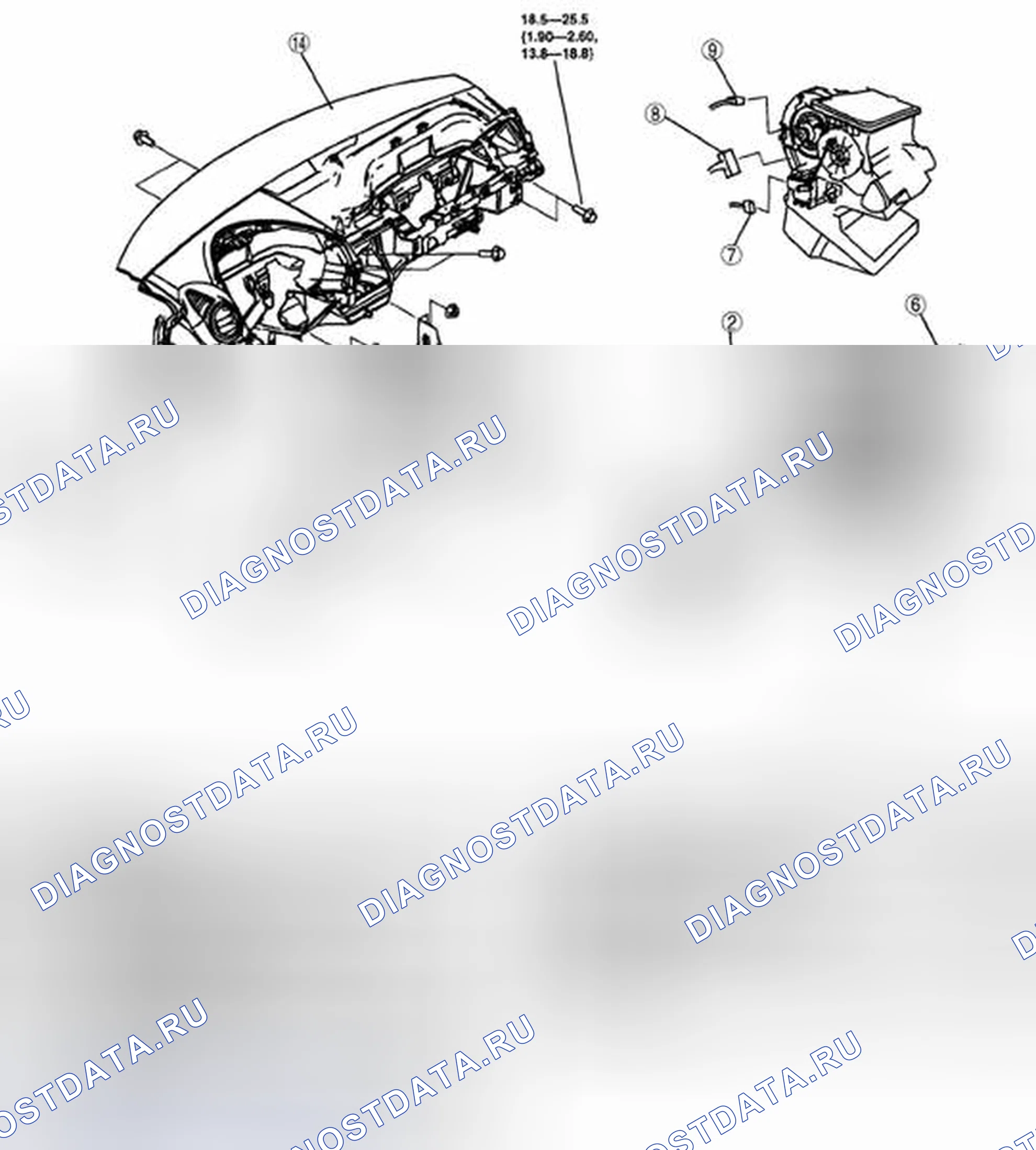 Рис. 31: СНЯТИЕ / УСТАНОВКА ПРИБОРНОЙ ПАНЕЛИ. Audi R8 I