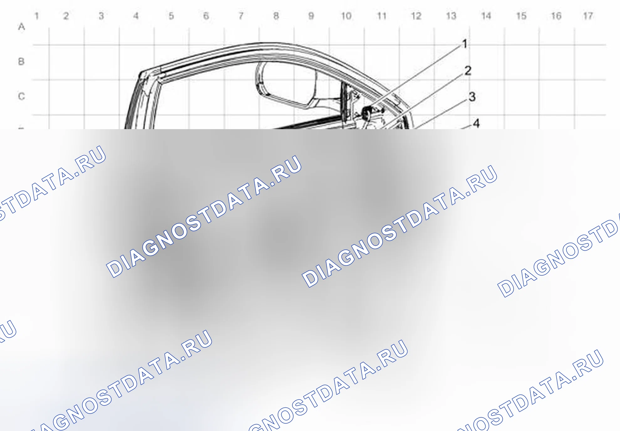Рис. 80: Прокладка кабельной проводки двери водителя. Cadillac ATS I