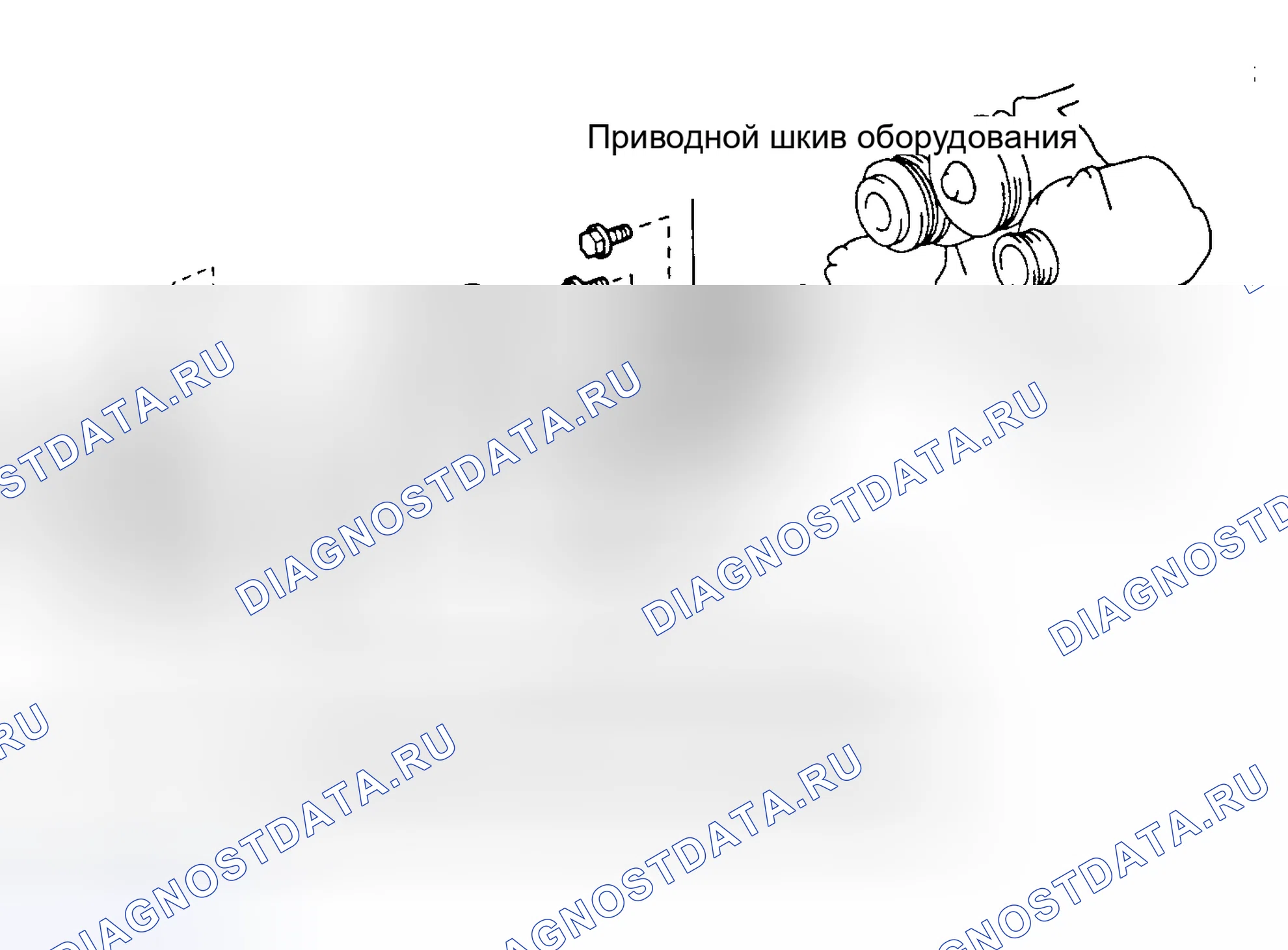 Рис. 12: Трассировка приводного ремня (Previa 2TZ-FE 1995-96). Toyota Land Cruiser 70