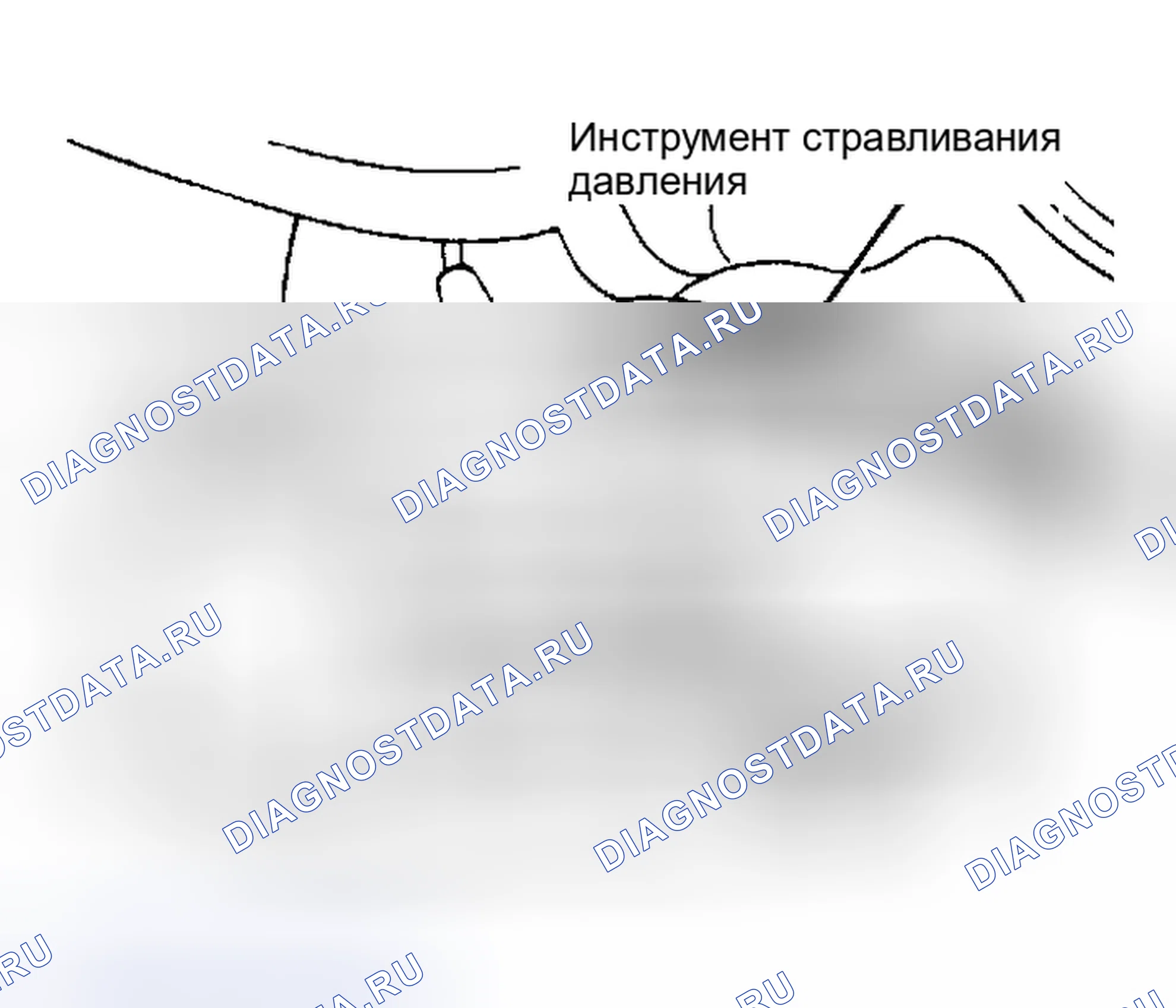 Рис. 25: Отключение дозирующего клапана для стравливания давления (типовой вариант). Pontiac Sunbird II