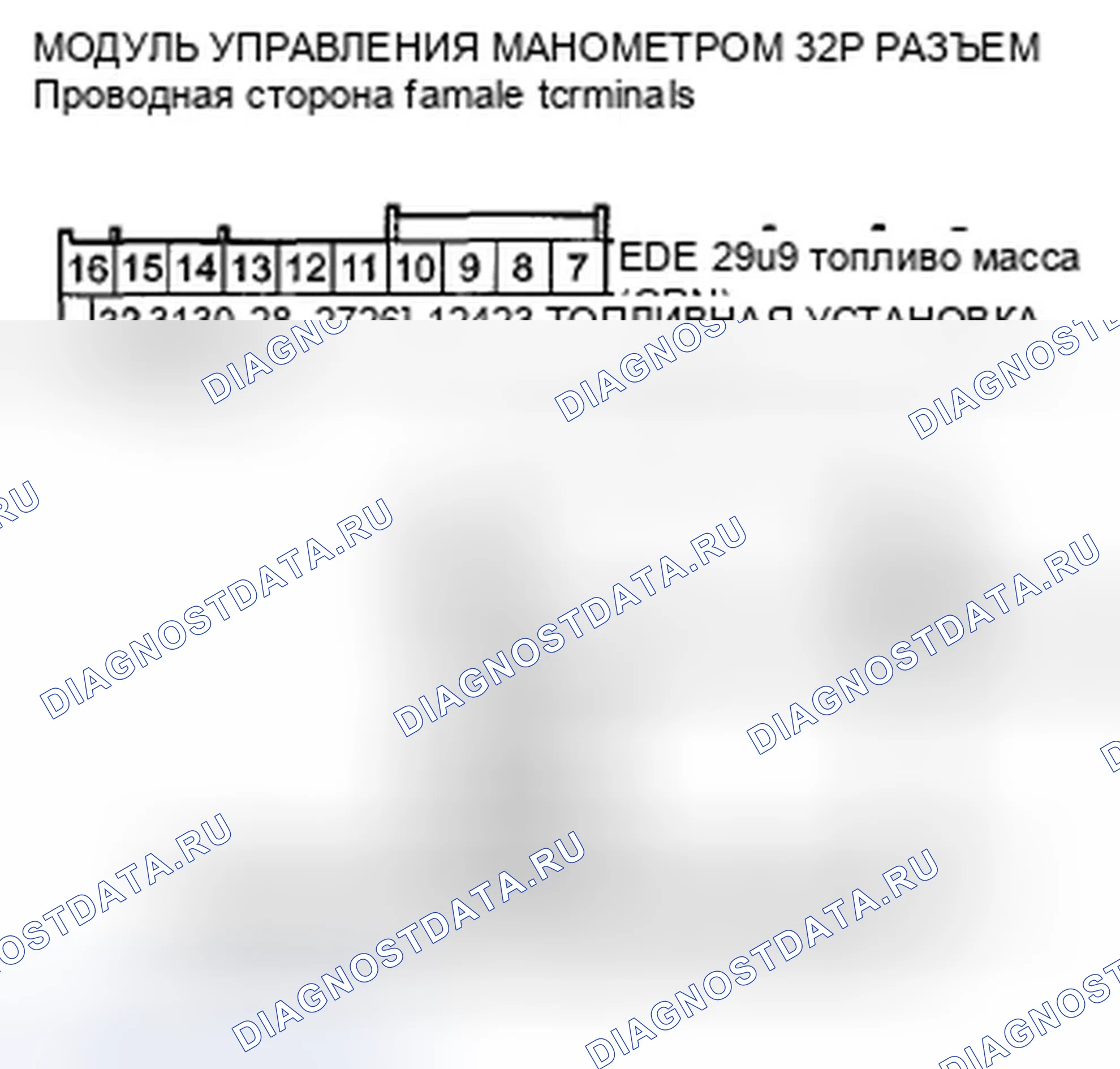 Рис. 83: расшифровка кода ошибки B1175: Неисправность цепи датчика уровня топлива (блока отправки показаний топливомера). Honda Crosstour I