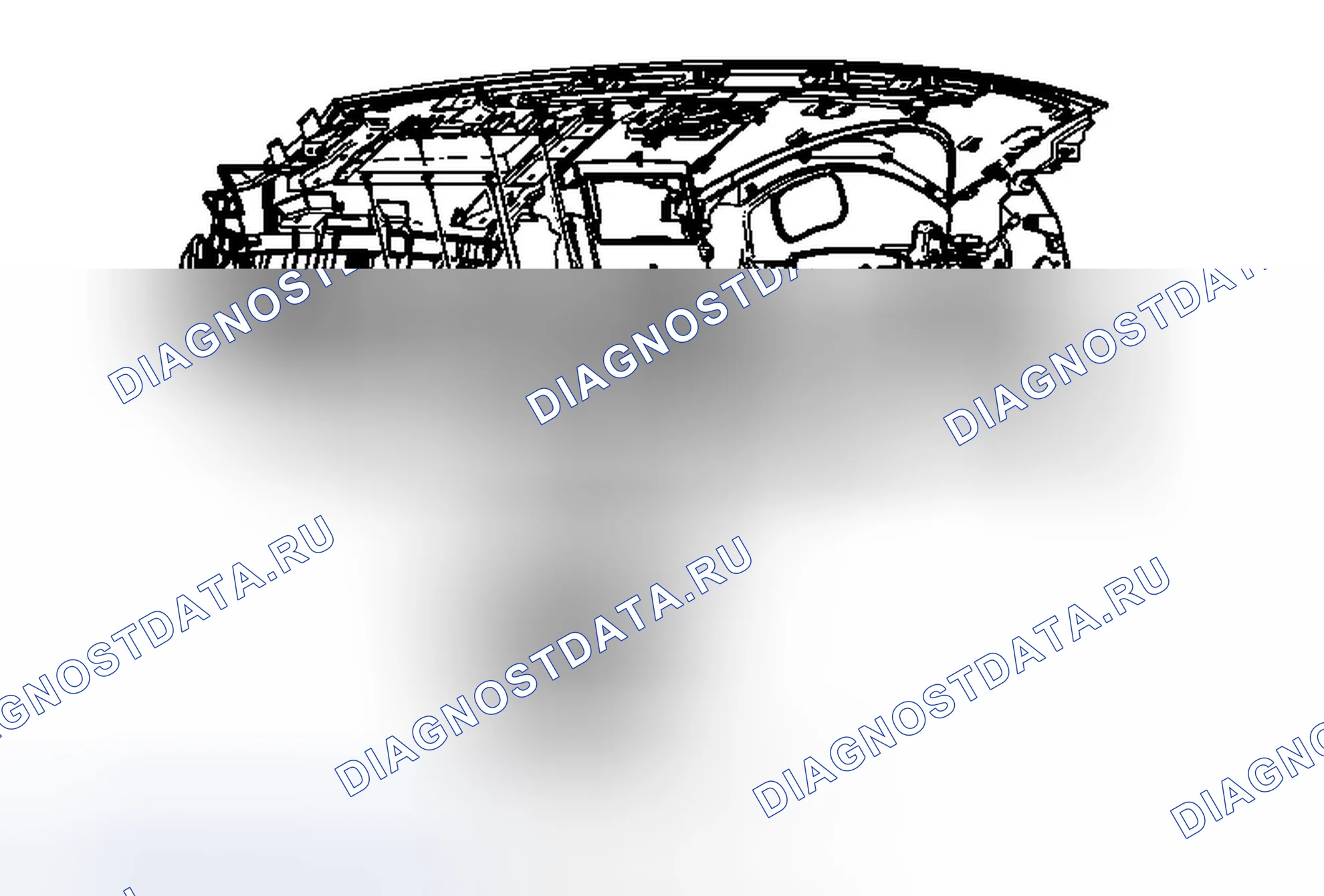 Рис. 10: Замена надувного удерживающего модуля приборной панели. Cadillac SRX II