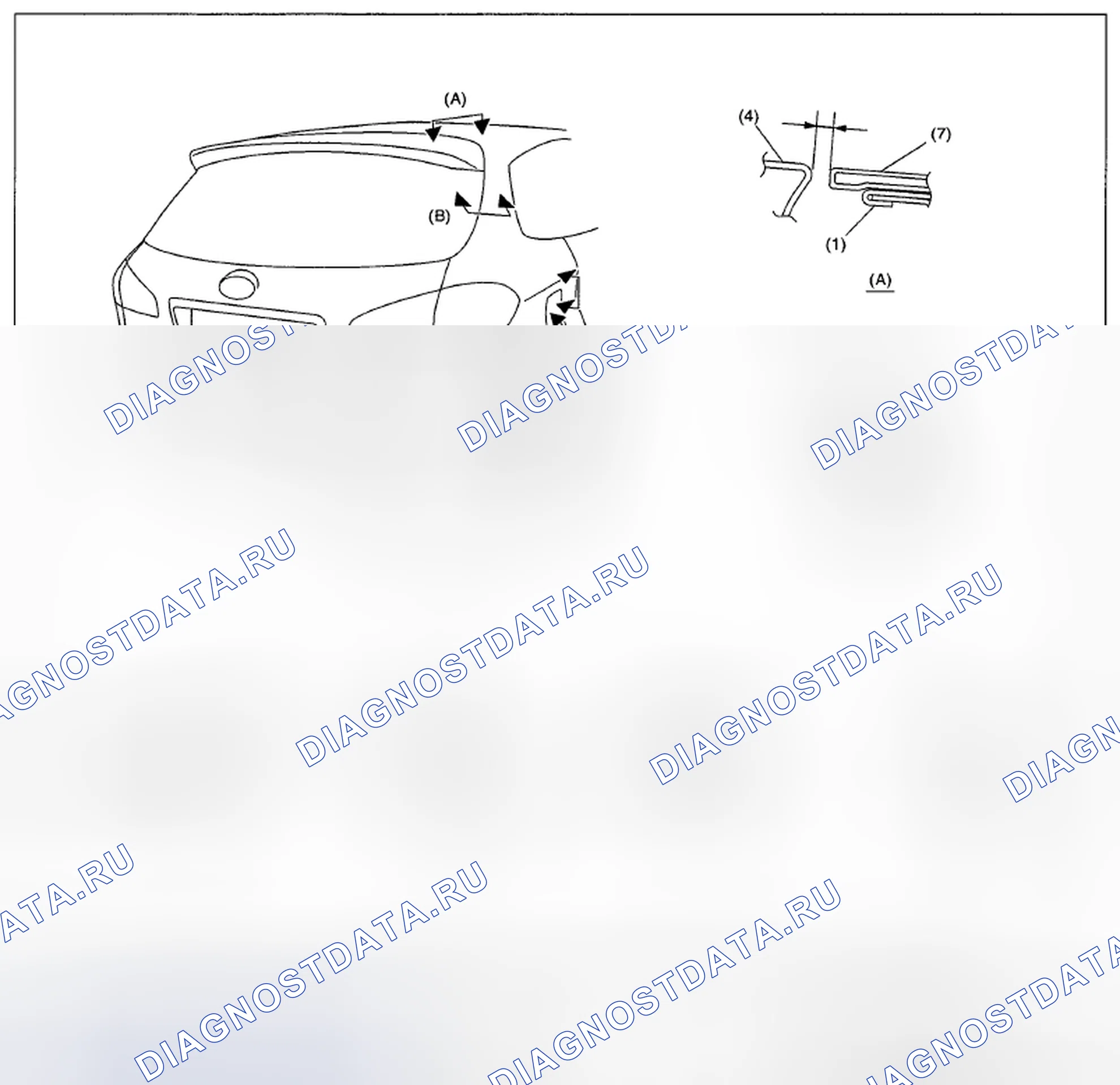 Рис. 4: ЗАДНЯЯ ЧАСТЬ. Subaru Tribeca WX рестайлинг