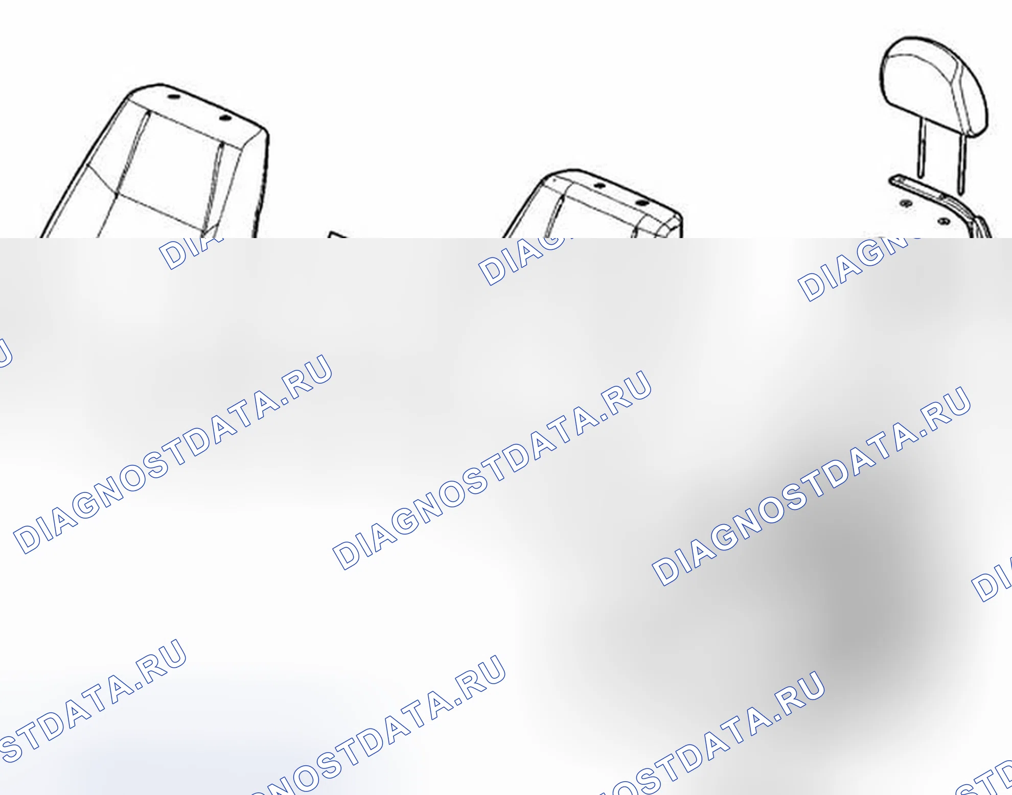 Рис. 22: Замена направляющей подголовника - переднее сиденье. Chevrolet Cobalt I