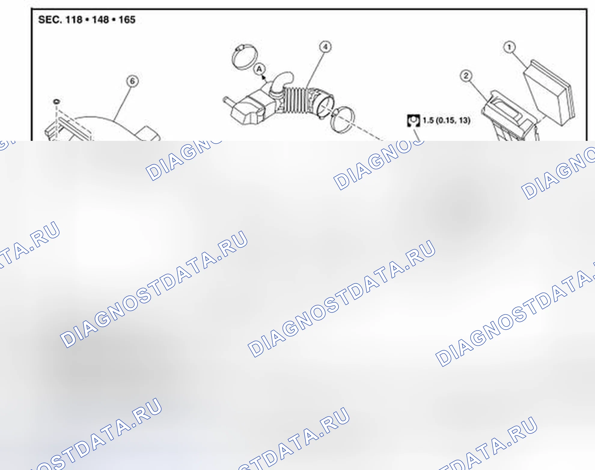 Рис. 33: ФИЛЬТР ВОЗДУХООЧИСТИТЕЛЯ: компонент. Nissan Sentra B16 рестайлинг