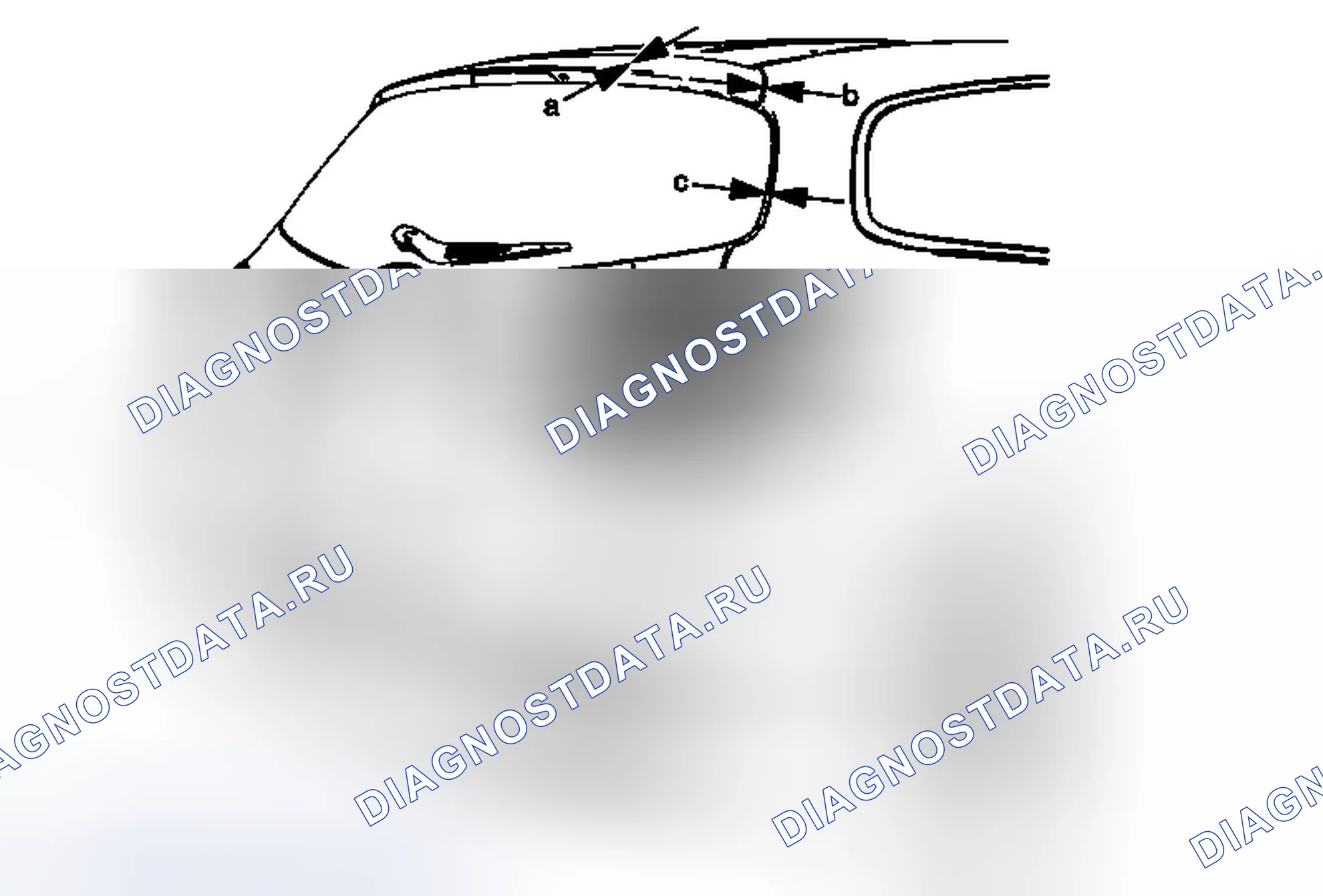 Рис. 159: Регулировка дверь багажника (анклав). GMC Acadia I рестайлинг