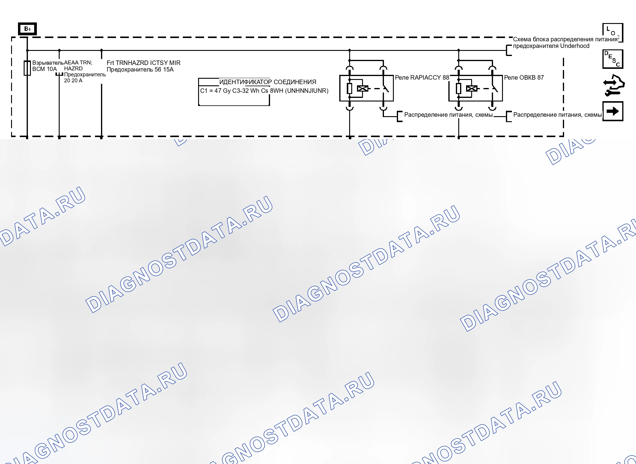 Рис. 2: Схема системы управления кузовом. Hummer H3 I