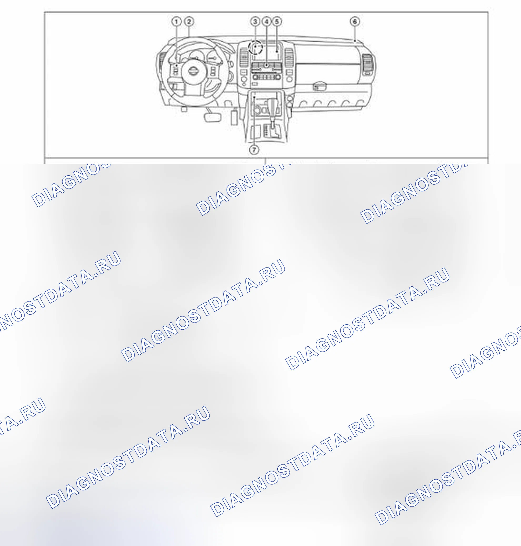 Рис. 461: Расположение компонентов. Nissan Pathfinder III рестайлинг