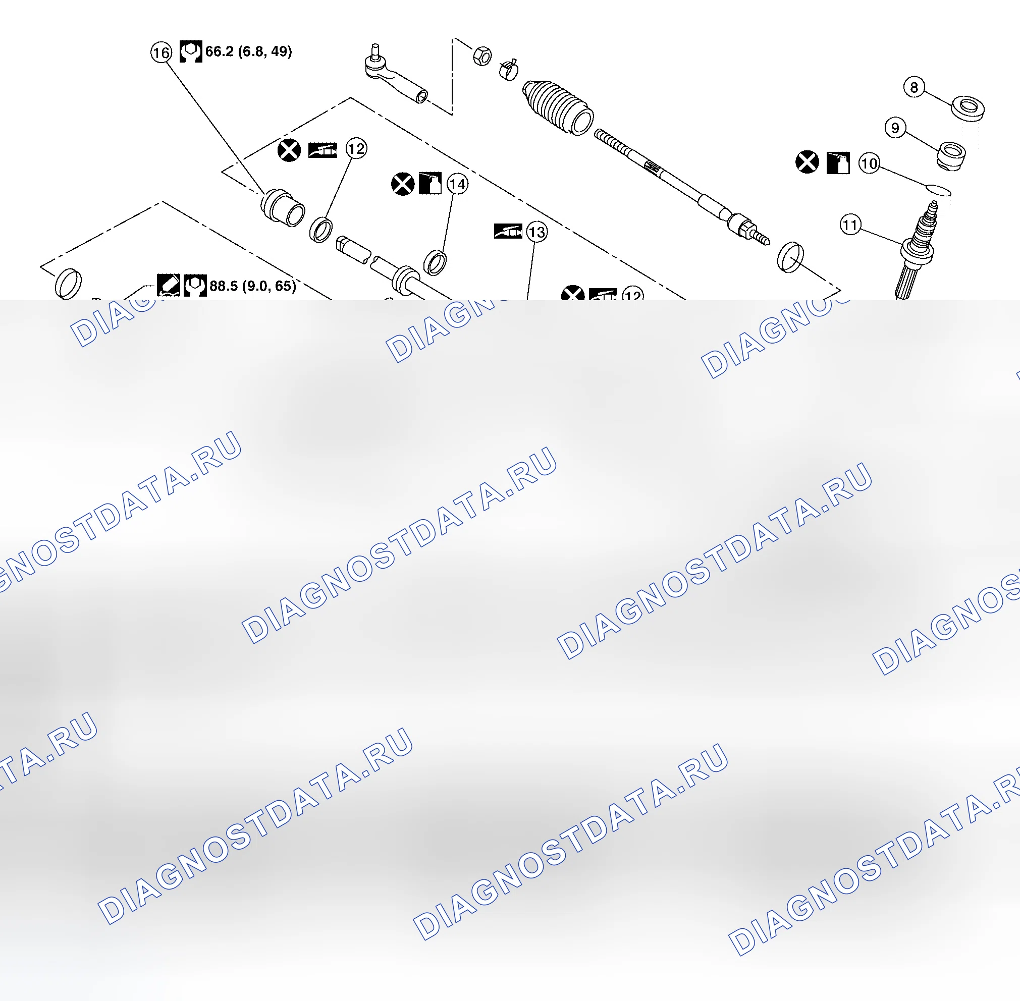Рис. 12: Разборка и сборка. Infiniti QX56 I