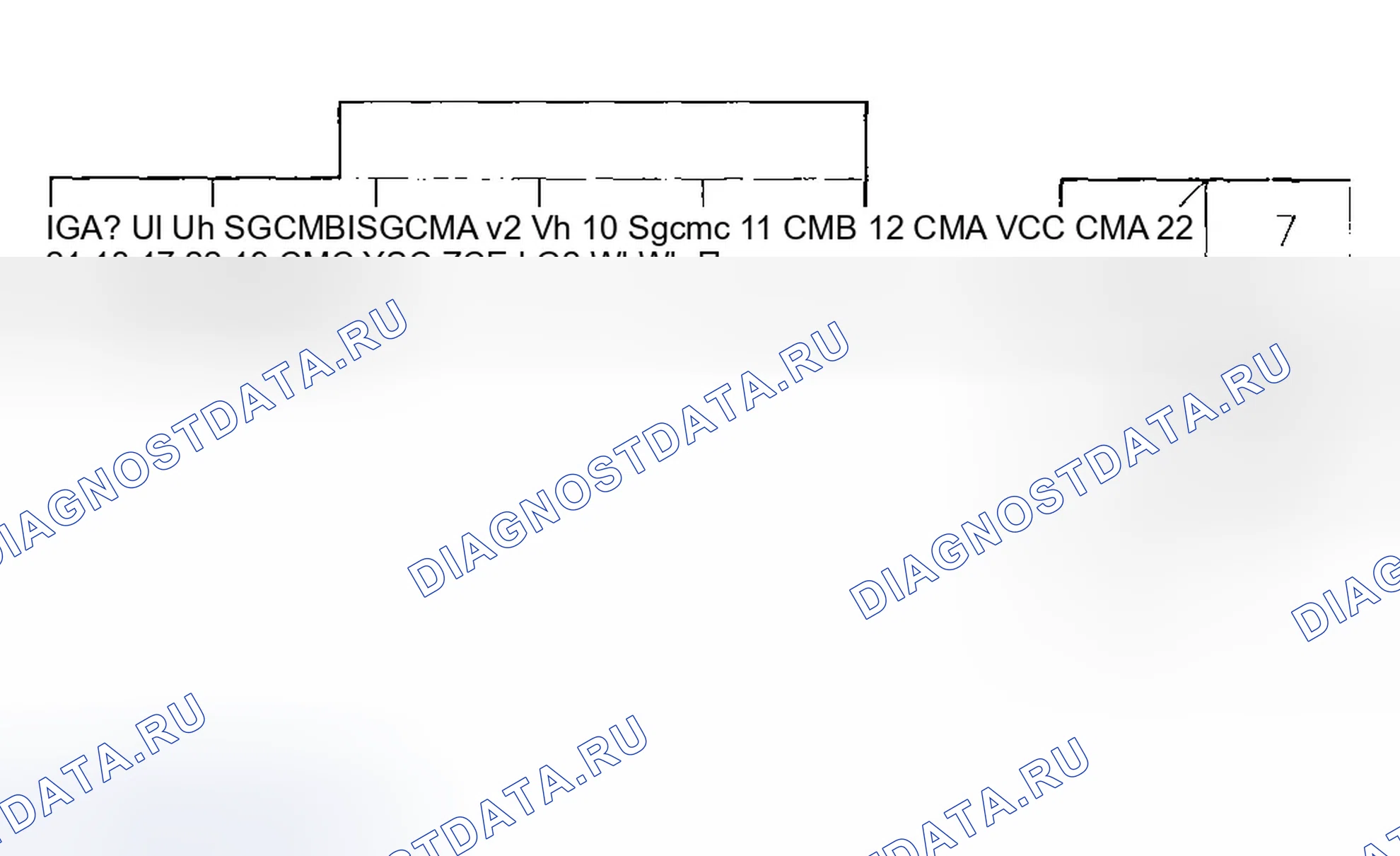 Рис. 847: Входы и выходы MCM на разъеме B (24P). Honda Civic VII рестайлинг