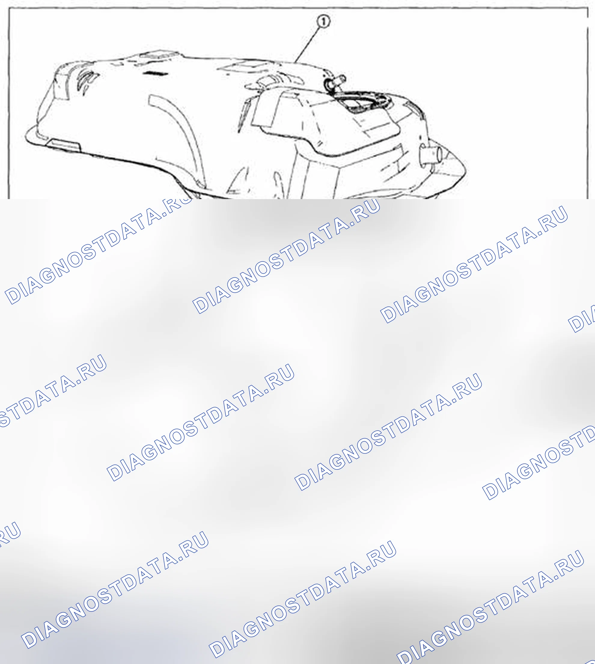 Рис. 3: Опоры топливного бака. Mazda Tribute II