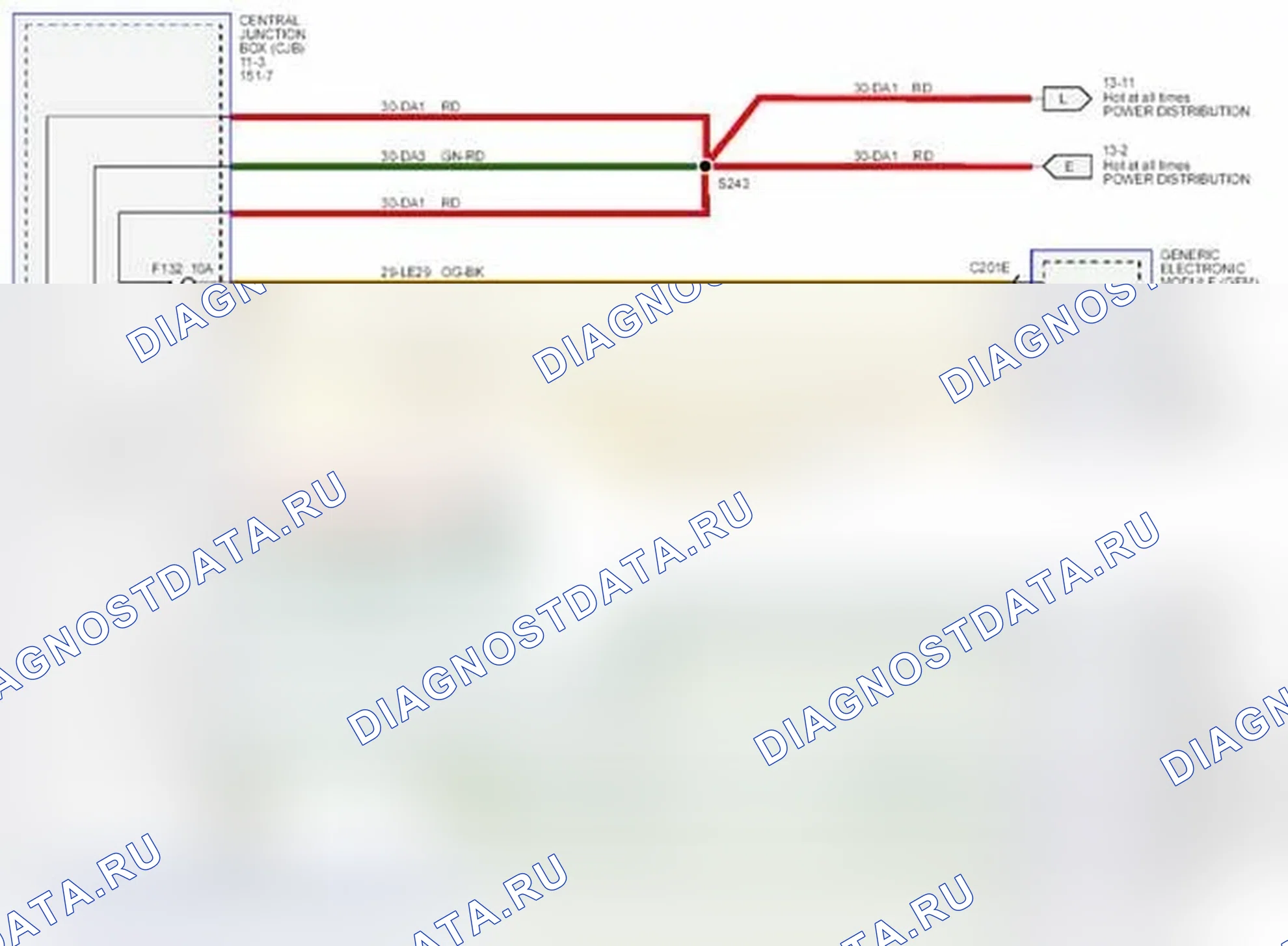 Рис. 279: F131, F132, F167, F178. Ford Transit Connect I рестайлинг