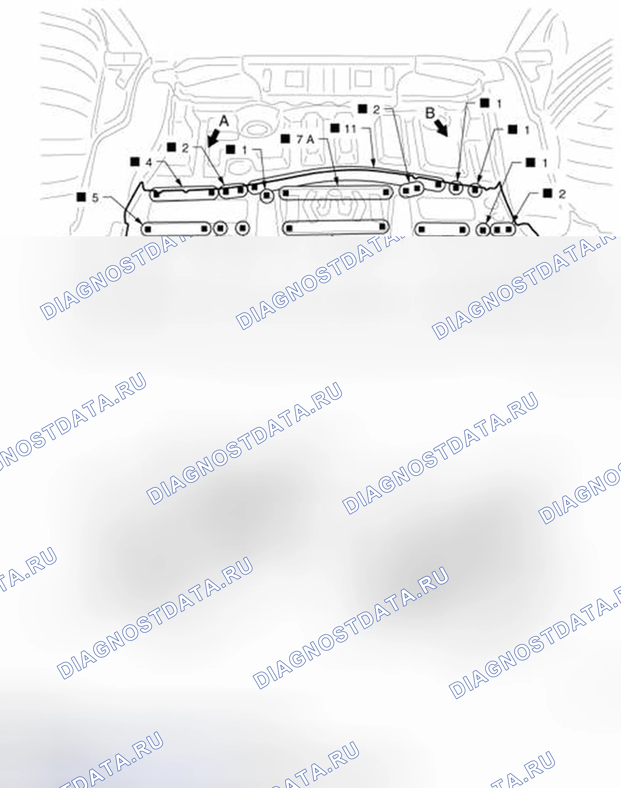 Рис. 269: Задний пол. Infiniti FX37 II рестайлинг