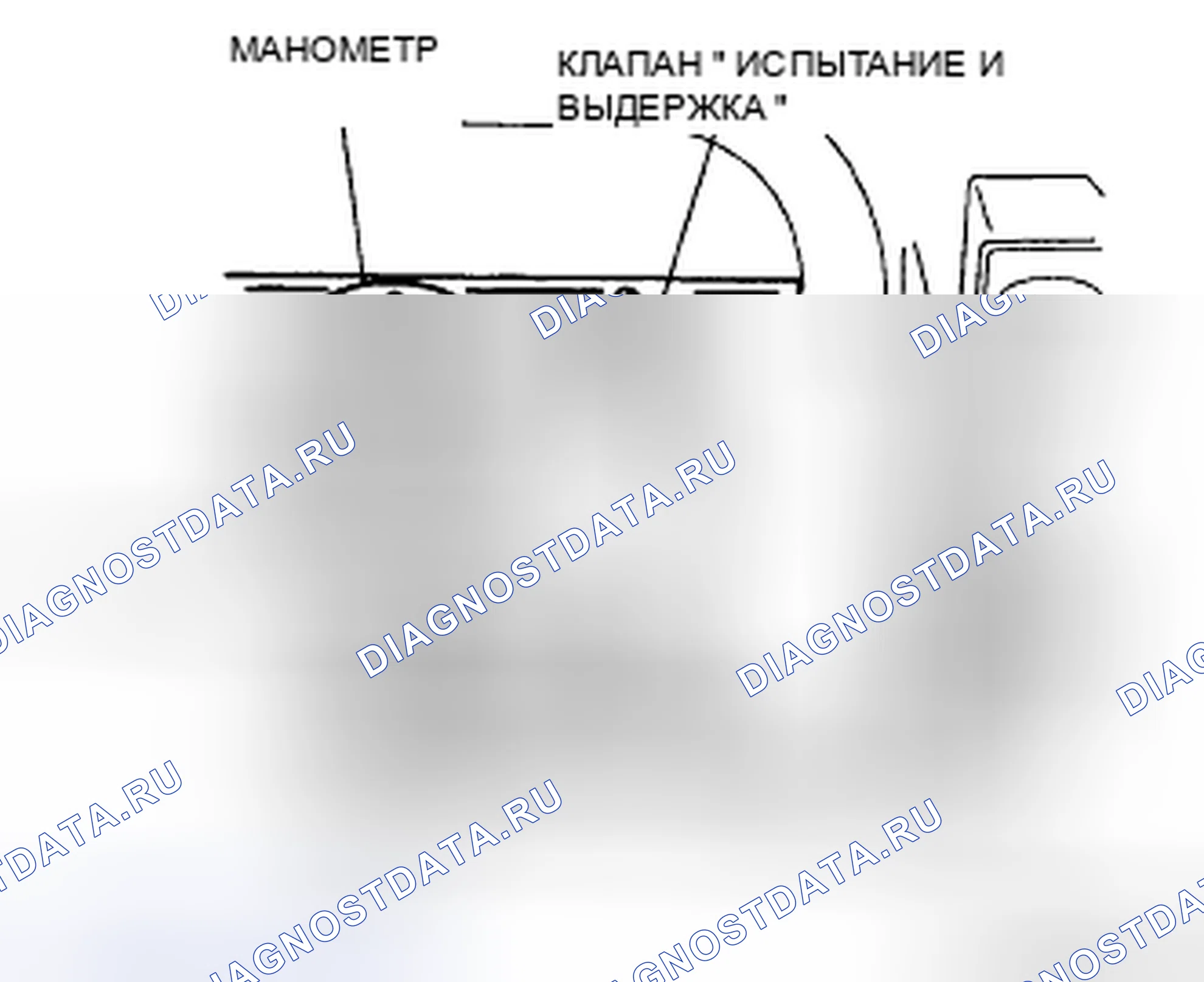 Рис. 7: Проверка системы EVAP на герметичность с помощью тестера. Mazda CX-7 I