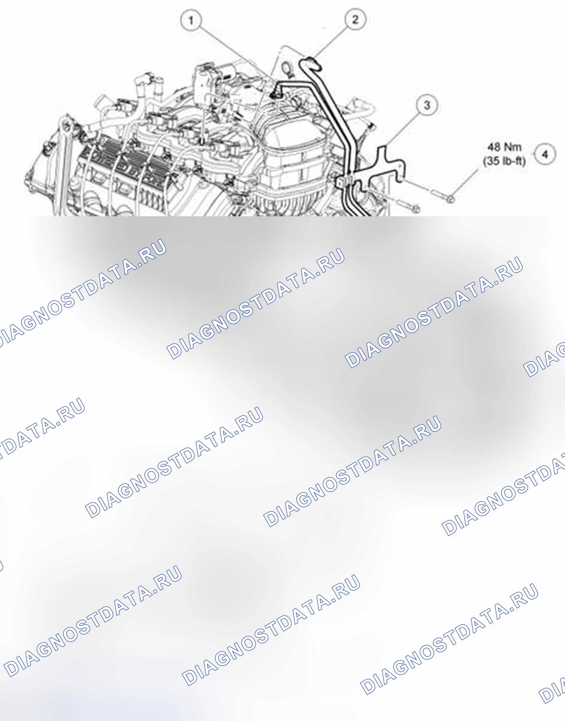 Рис. 5: Паровые трубки подачи топлива и испарения (EVAP) - 6.2L. Ford Pickup F250 Super Duty II